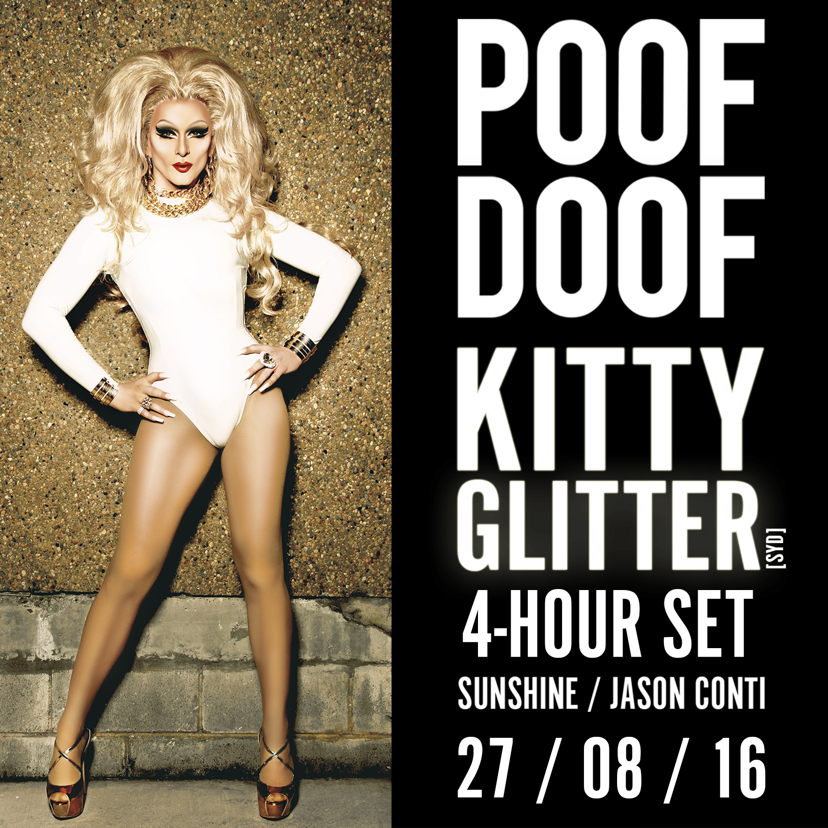 KITTY GLITTER 4 HOUR SET - Poof Doof melbourne