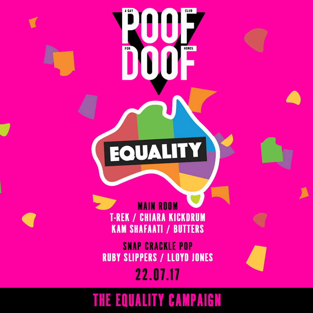 MARRIAGE EQUALITY 2017 - Poof Doof melbourne