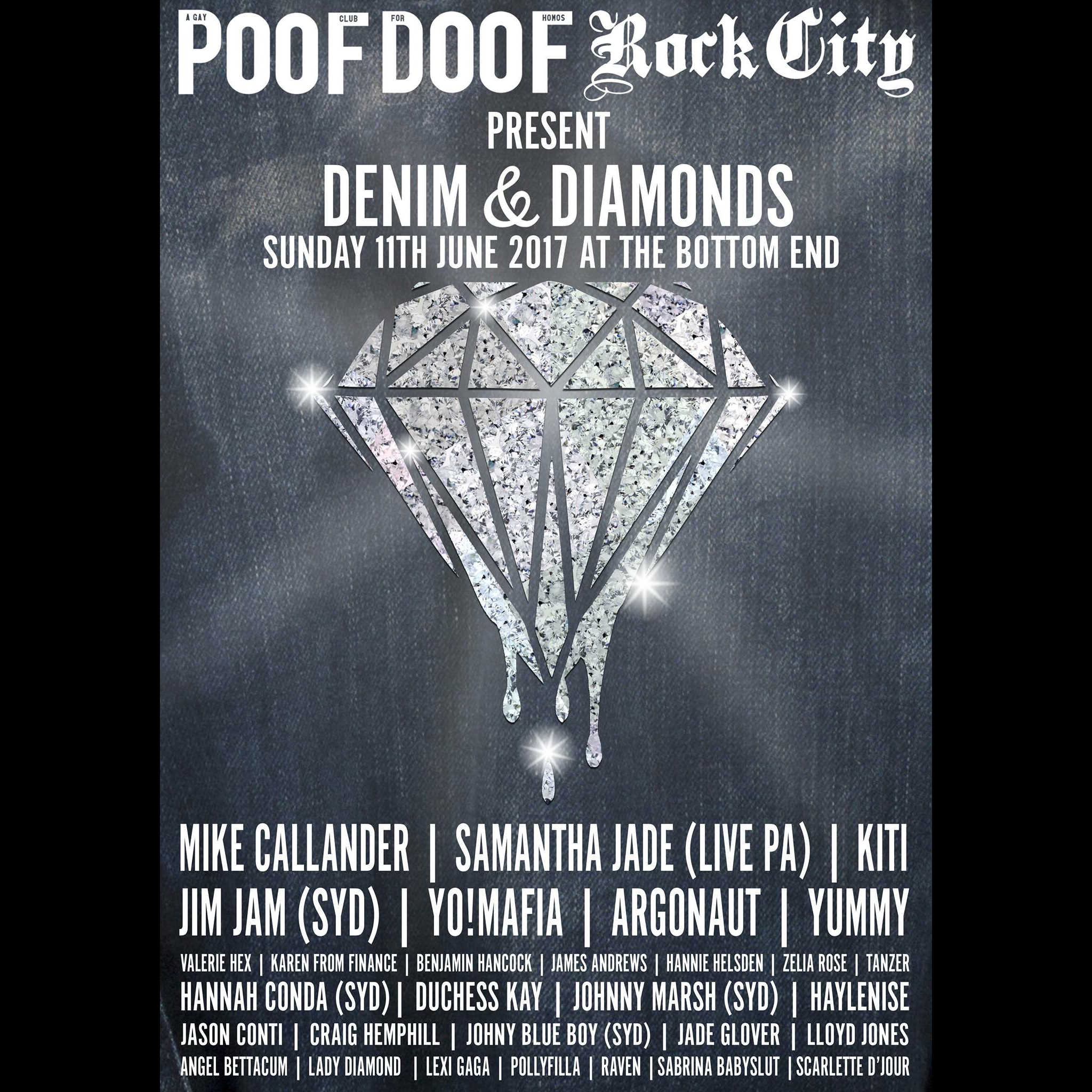 DENIM & DIAMONDS - Poof Doof melbourne