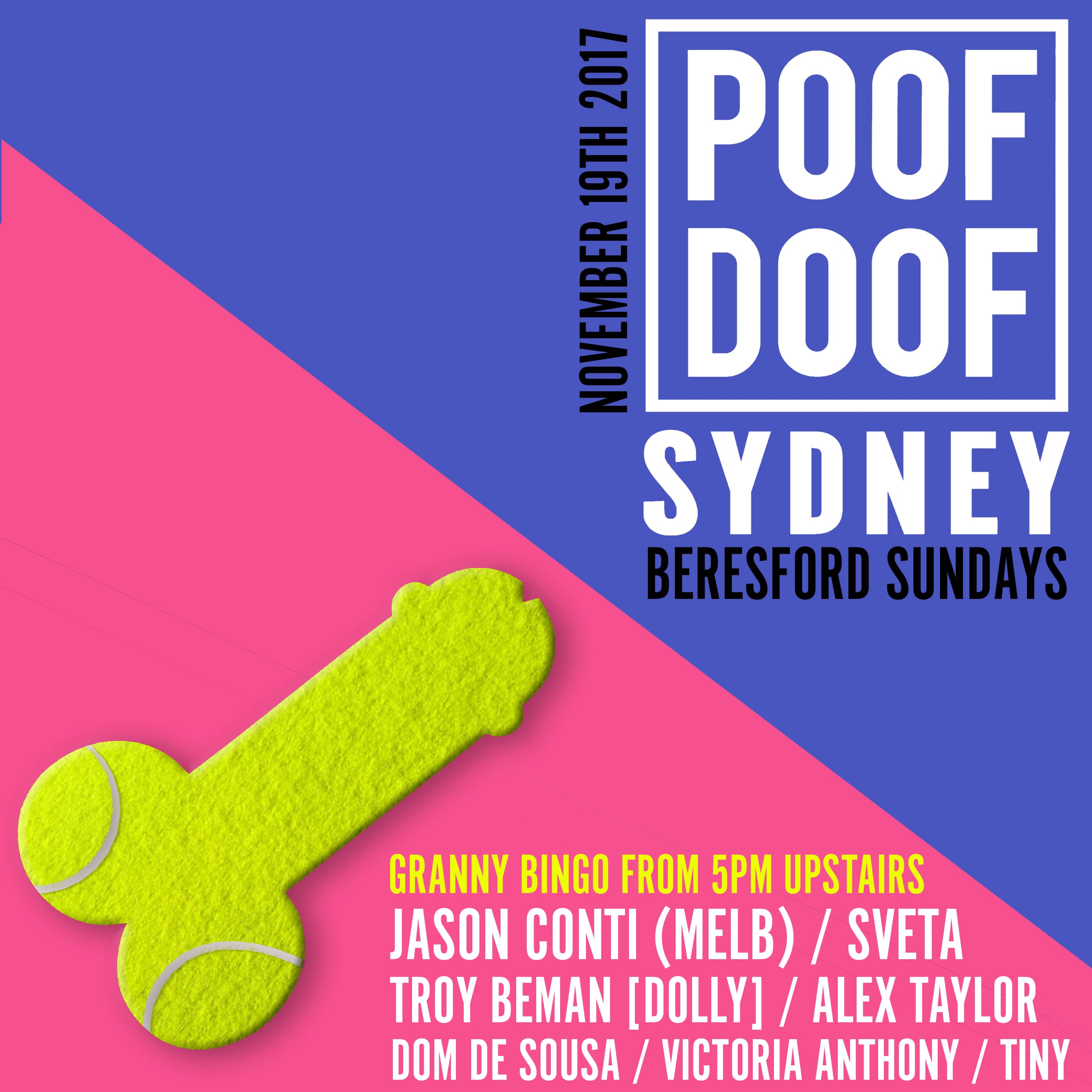 Poof Doof x Beresford Sundays November - Poof Doof sydney