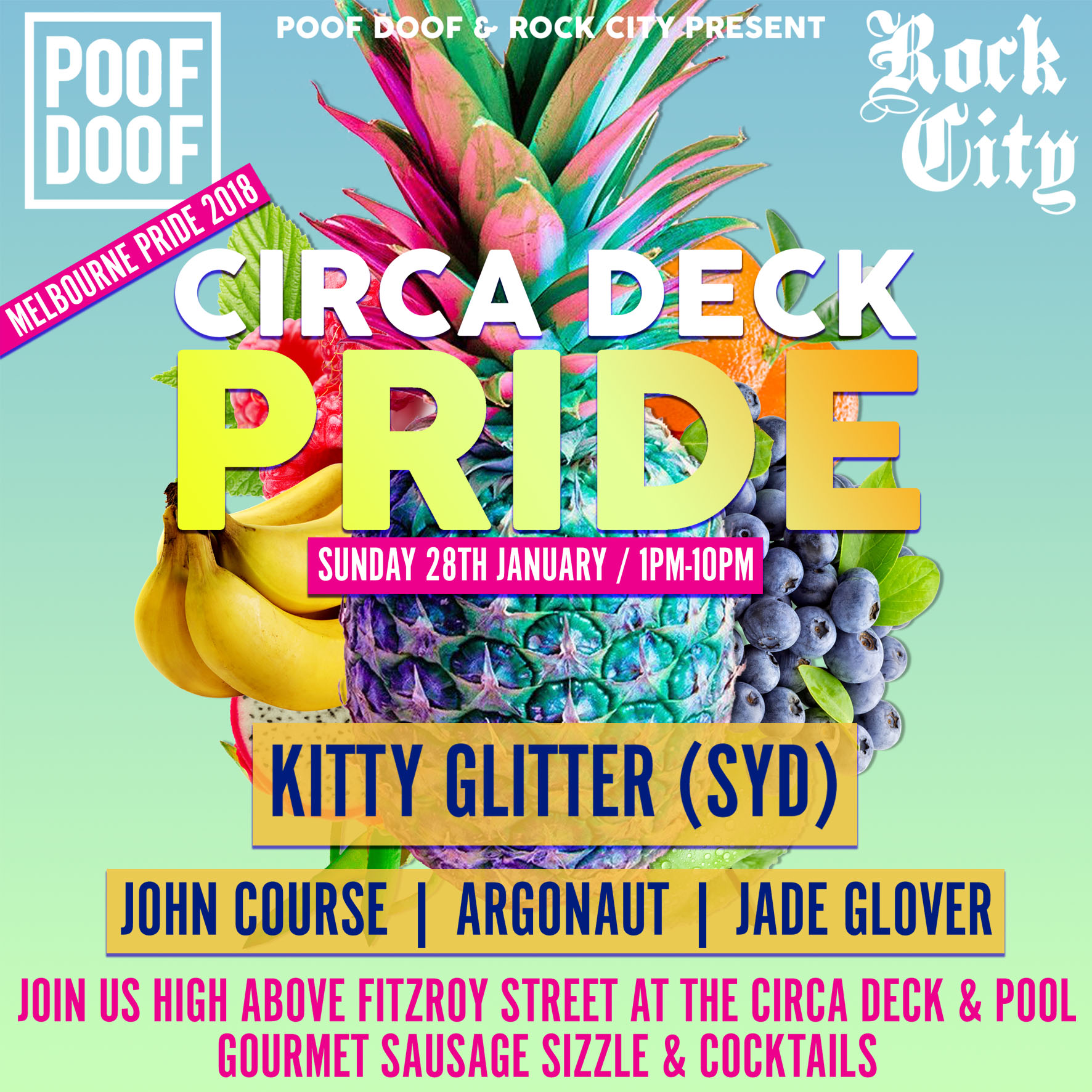 CIRCA DECK PRIDE 2018 - Poof Doof melbourne