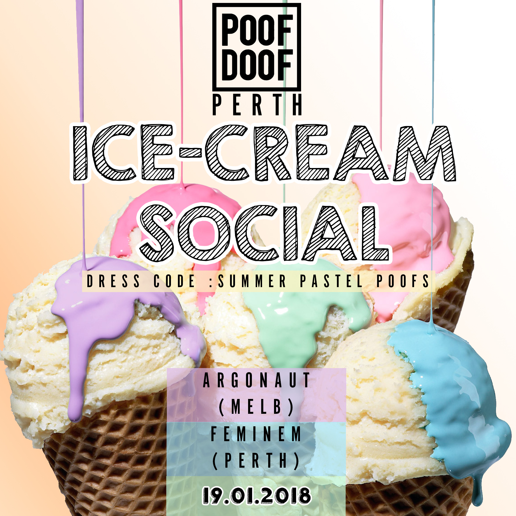 POOF DOOF PERTH ICE CREAM SOCIAL - Poof Doof aus special