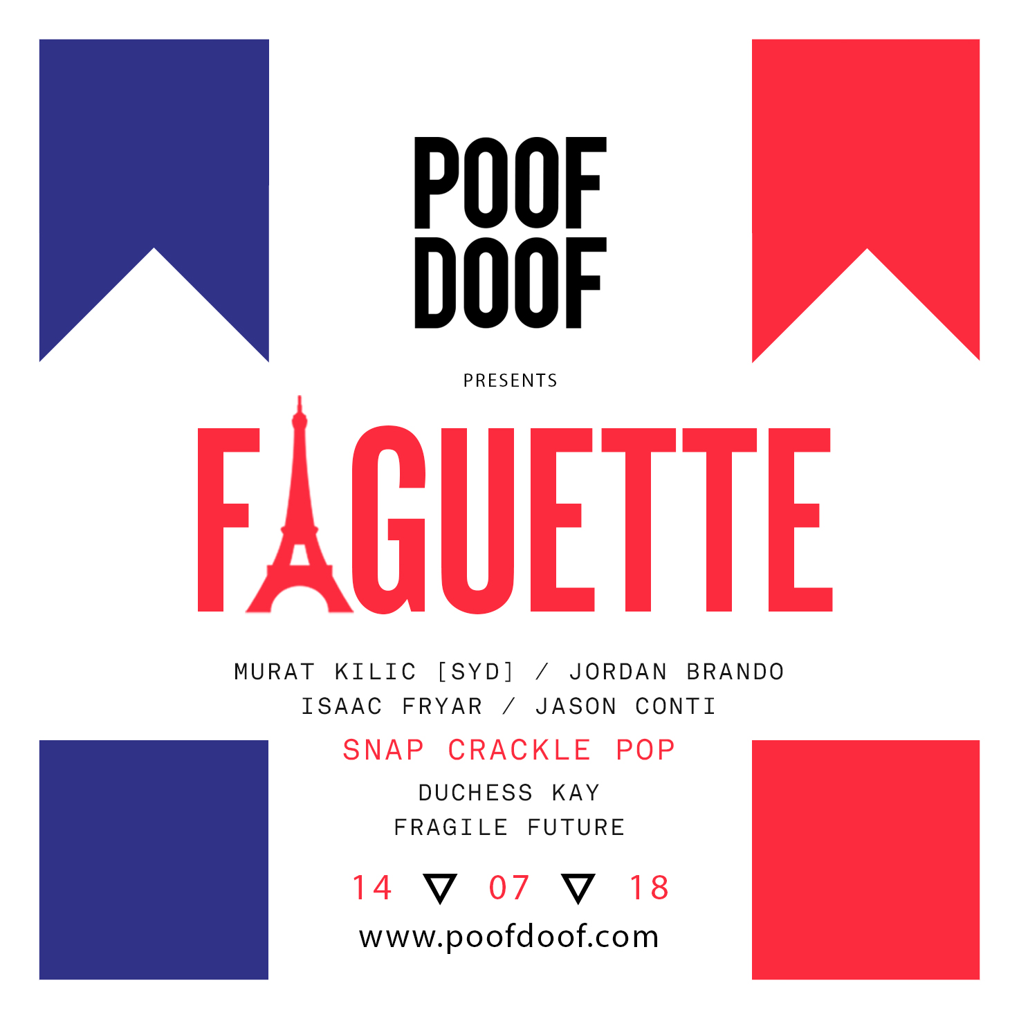 FAGUETTE 2018 - Poof Doof melbourne