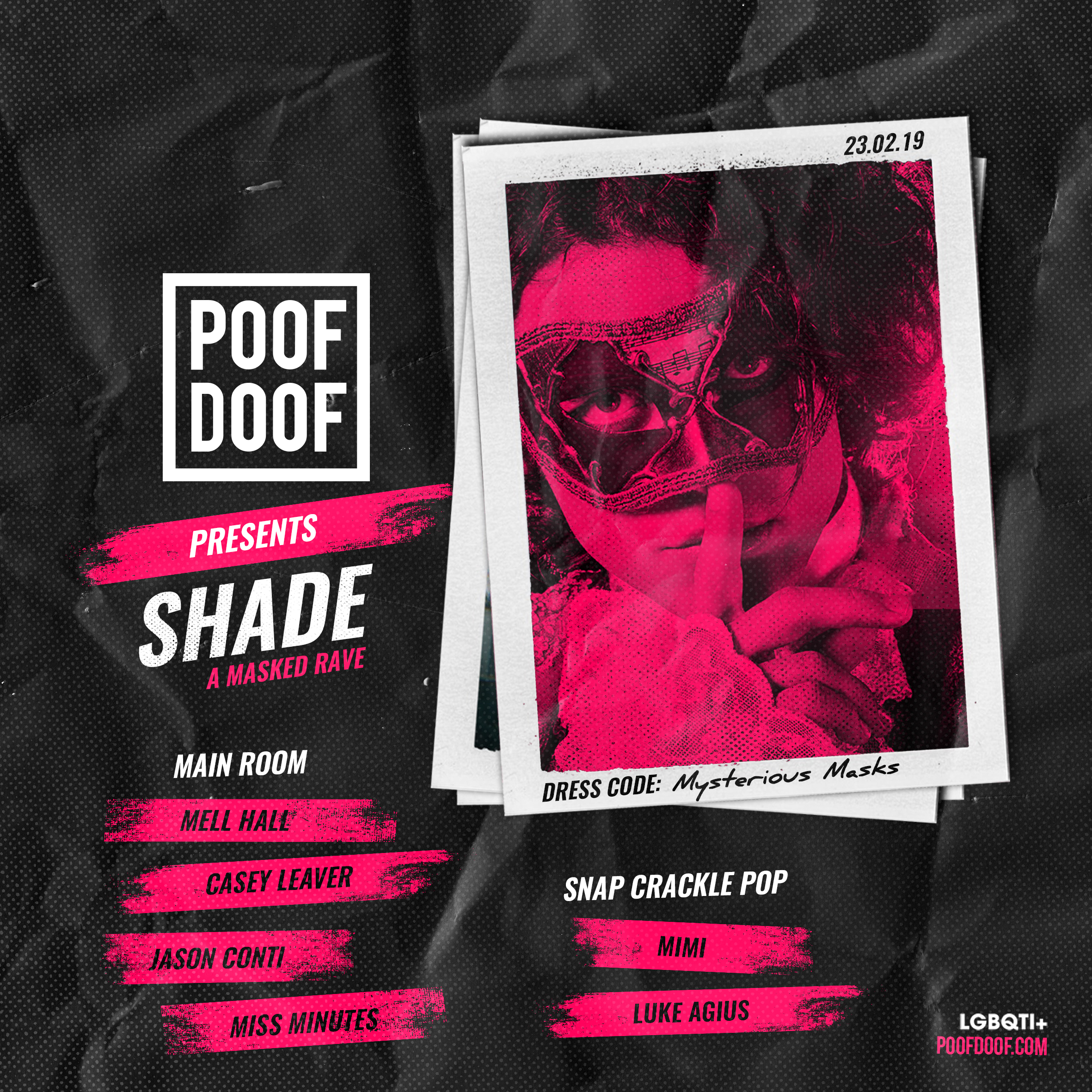 SHADE: A MASKED RAVE - Poof Doof melbourne