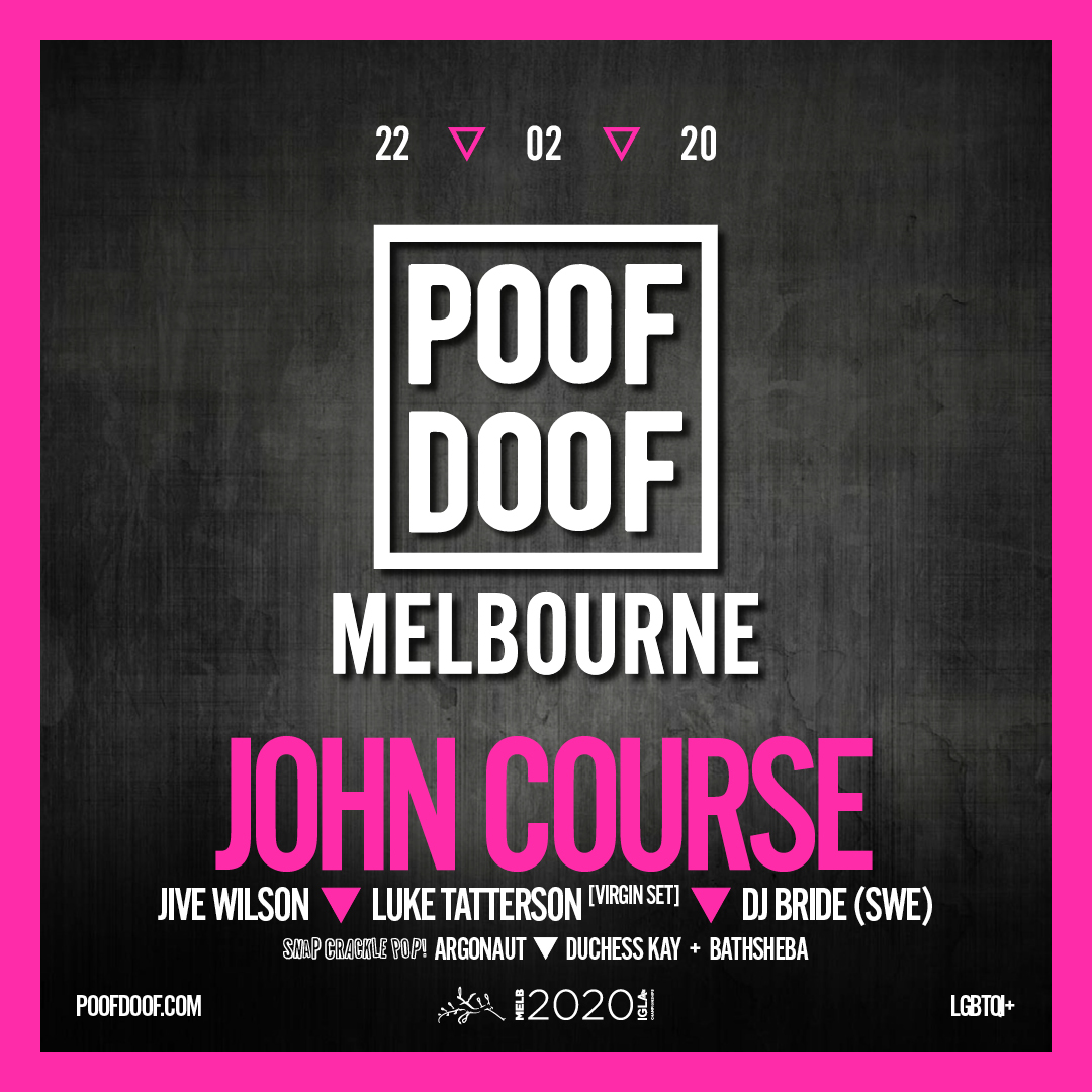 COURSE & BRIDE - Poof Doof melbourne