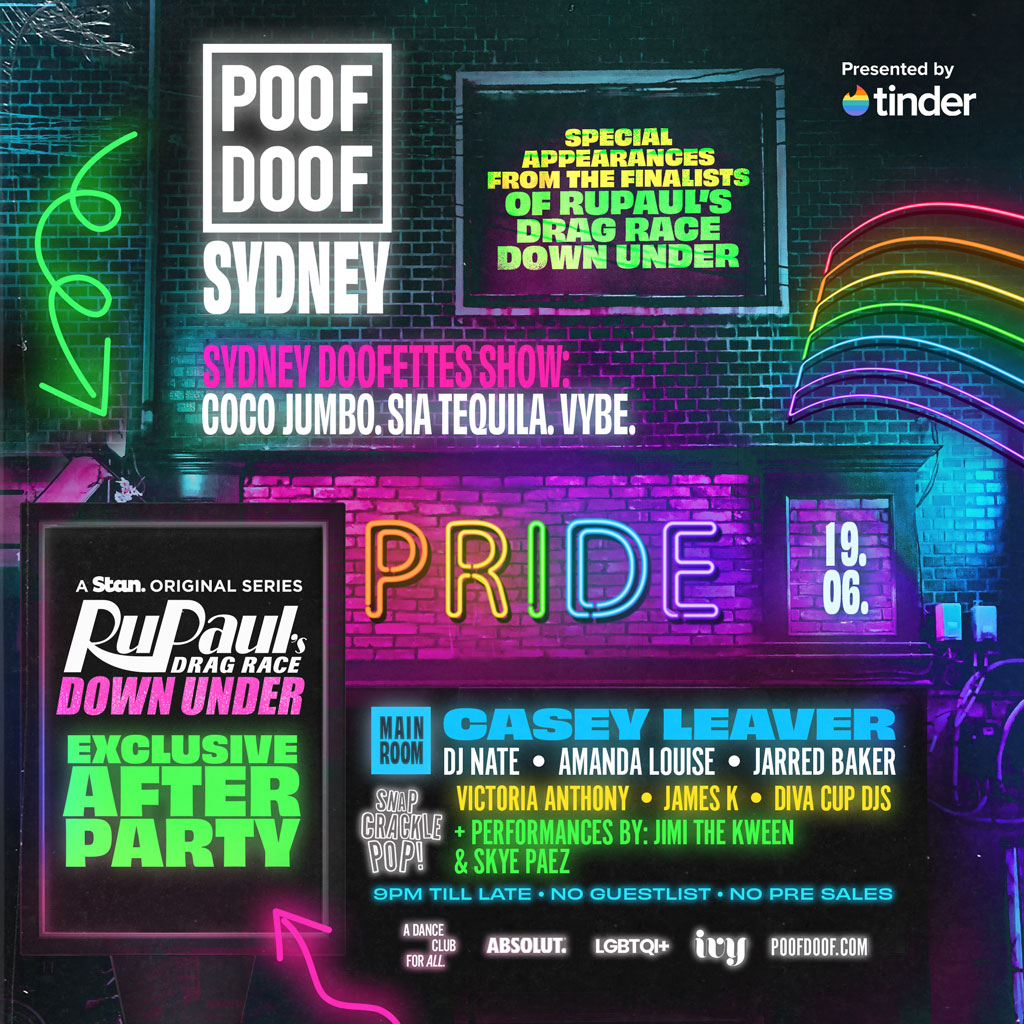 POOF DOOF SYDNEY: SATURDAY 19TH JUNE - Poof Doof sydney