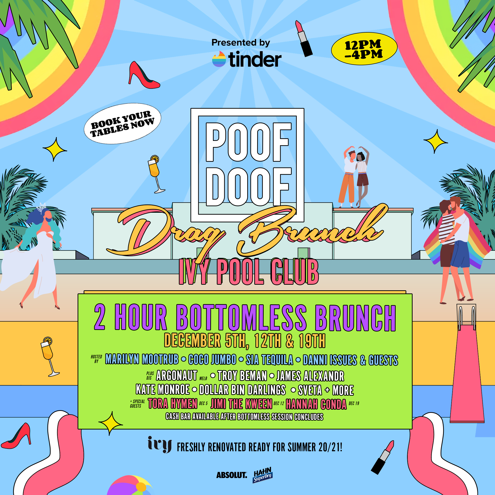 POOF DOOF SYDNEY // DRAG BRUNCH DECEMBER - Poof Doof sydney