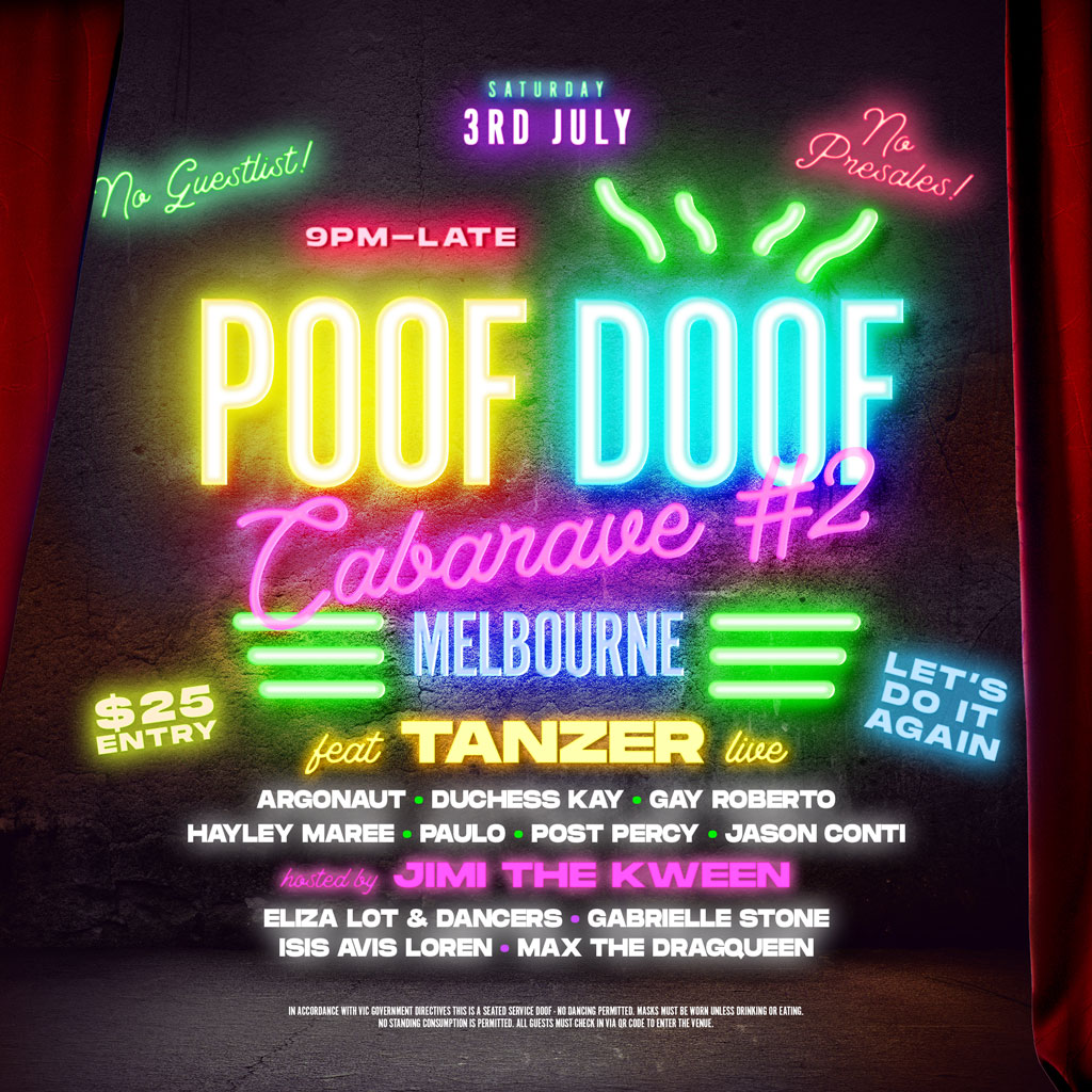 POOF DOOF MELBOURNE: SATURDAY 3RD JULY - Poof Doof melbourne