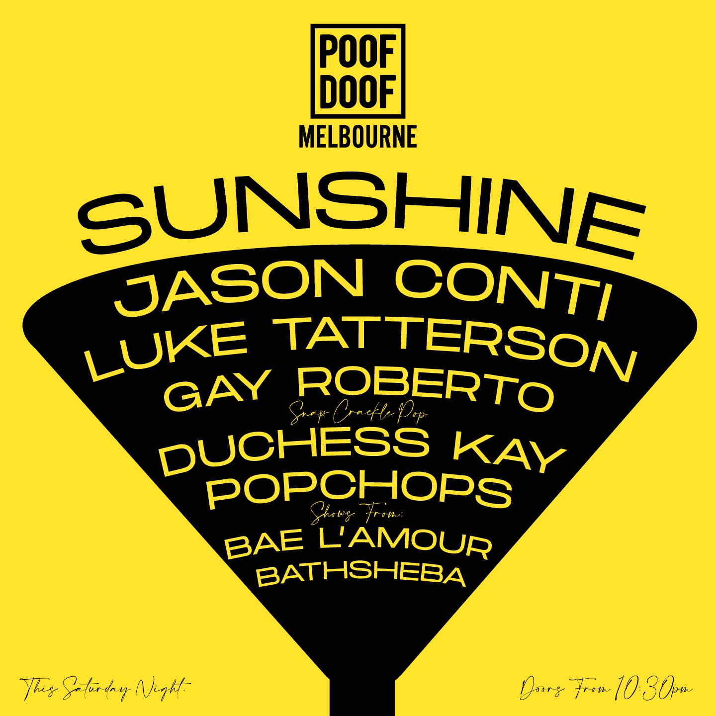 POOF DOOF MELBOURNE // SATURDAY 19TH DECEMBER - Poof Doof melbourne