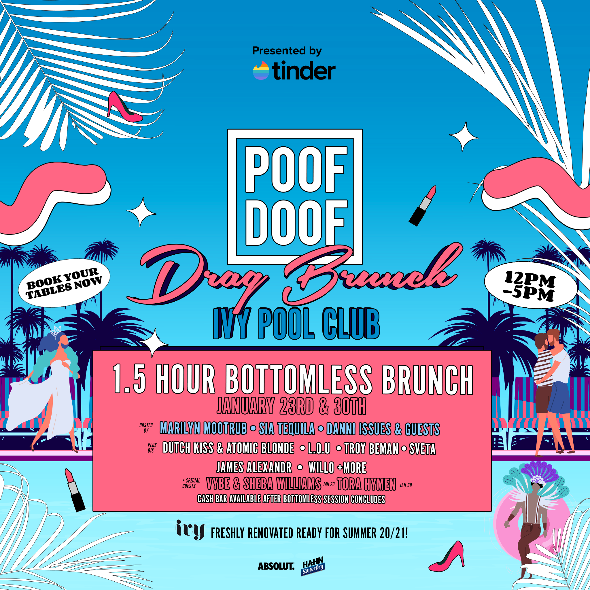 POOF DOOF SYDNEY: DRAG BRUNCH JANUARY - Poof Doof sydney