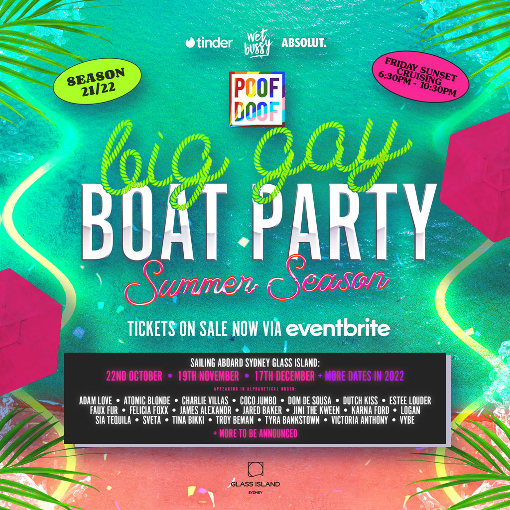 Big Gay Boat Party: Summer Season - Poof Doof sydney