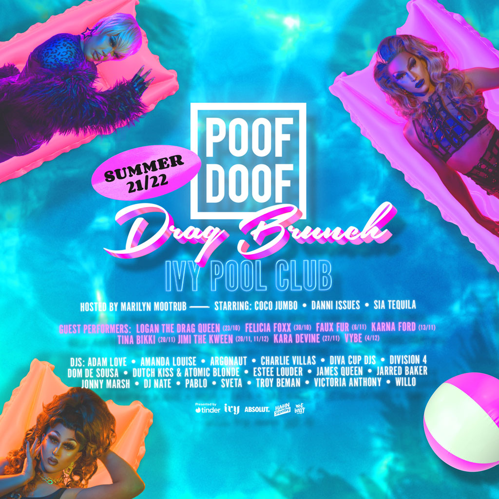 POOF DOOF SYDNEY: DRAG BRUNCH - Poof Doof sydney