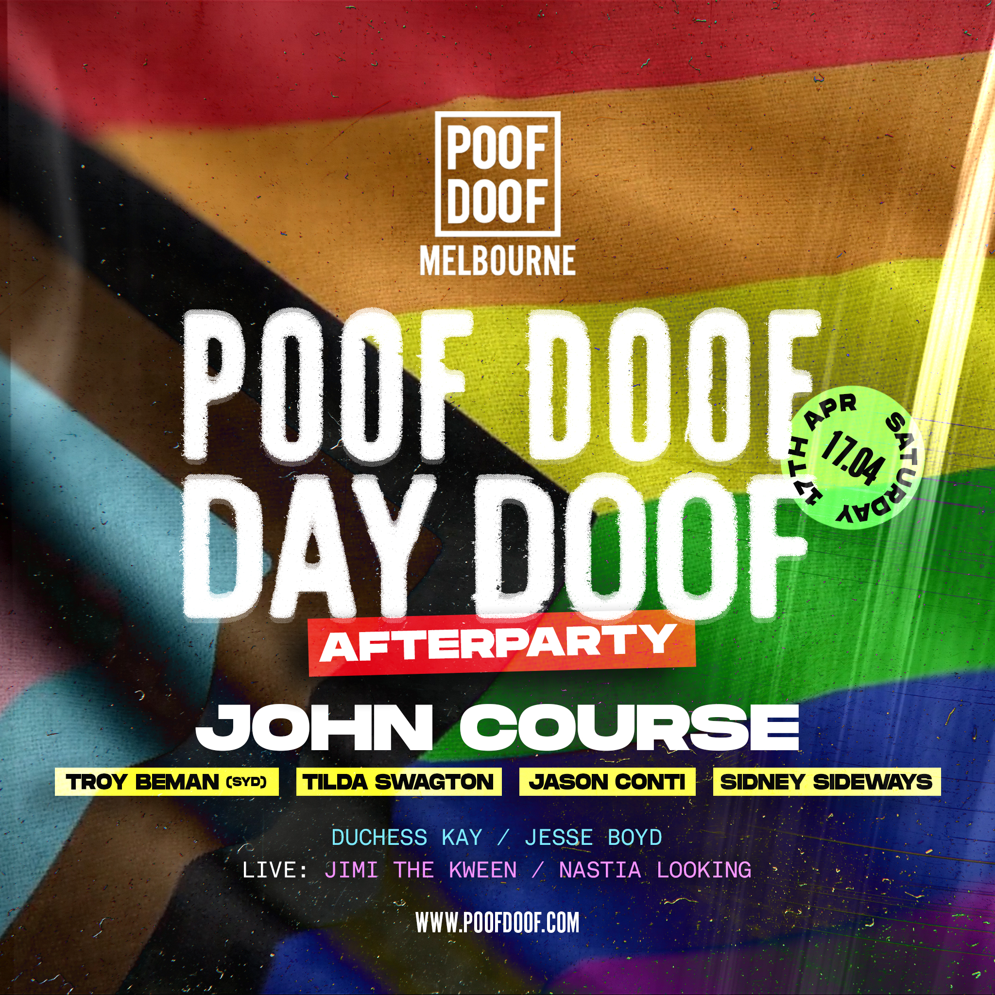 POOF DOOF MELBOURNE: APRIL SUN AFTER PARTY - Poof Doof melbourne