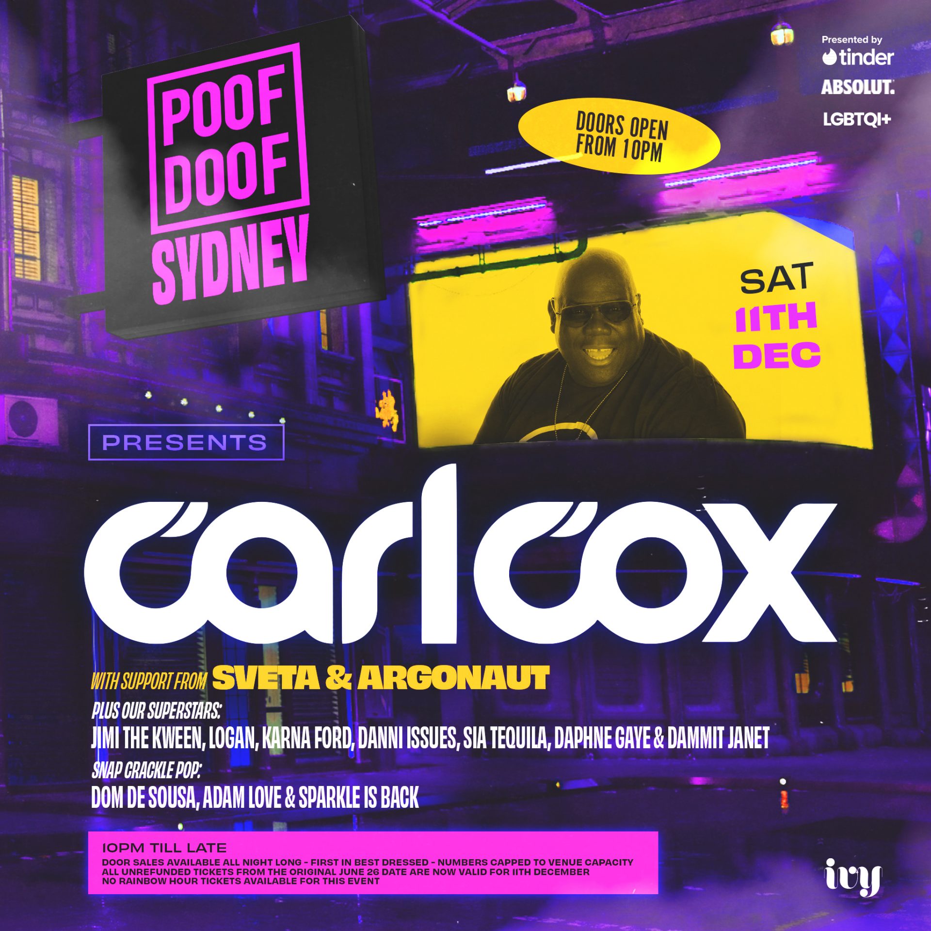 POOF DOOF SYDNEY: CARL COX - POOF DOOF