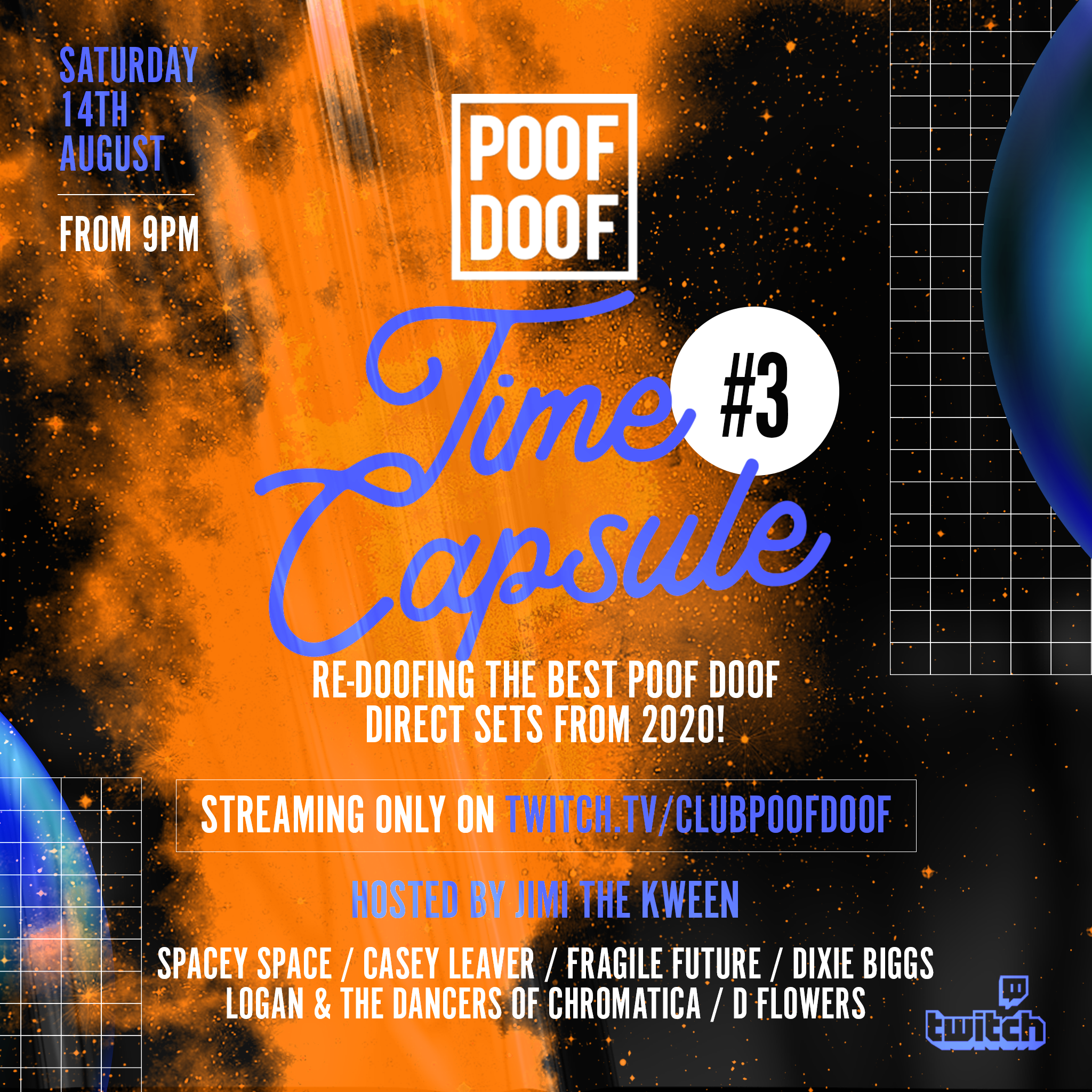 POOF DOOF: SATURDAY 14TH AUGUST - Poof Doof 