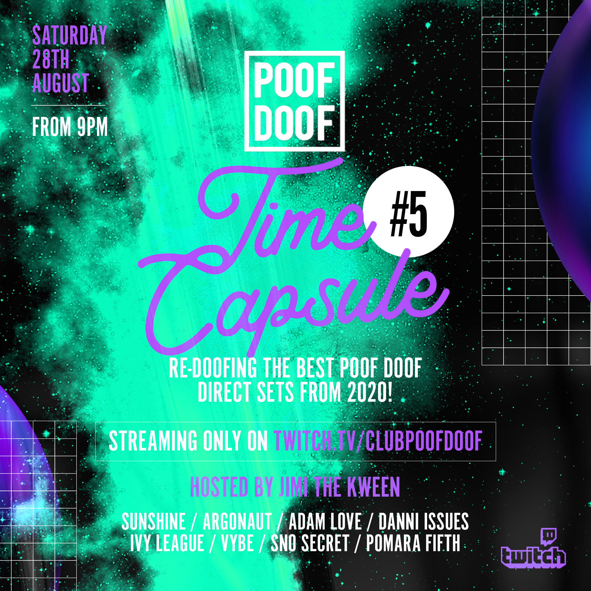 POOF DOOF: SATURDAY 28TH AUGUST - Poof Doof 