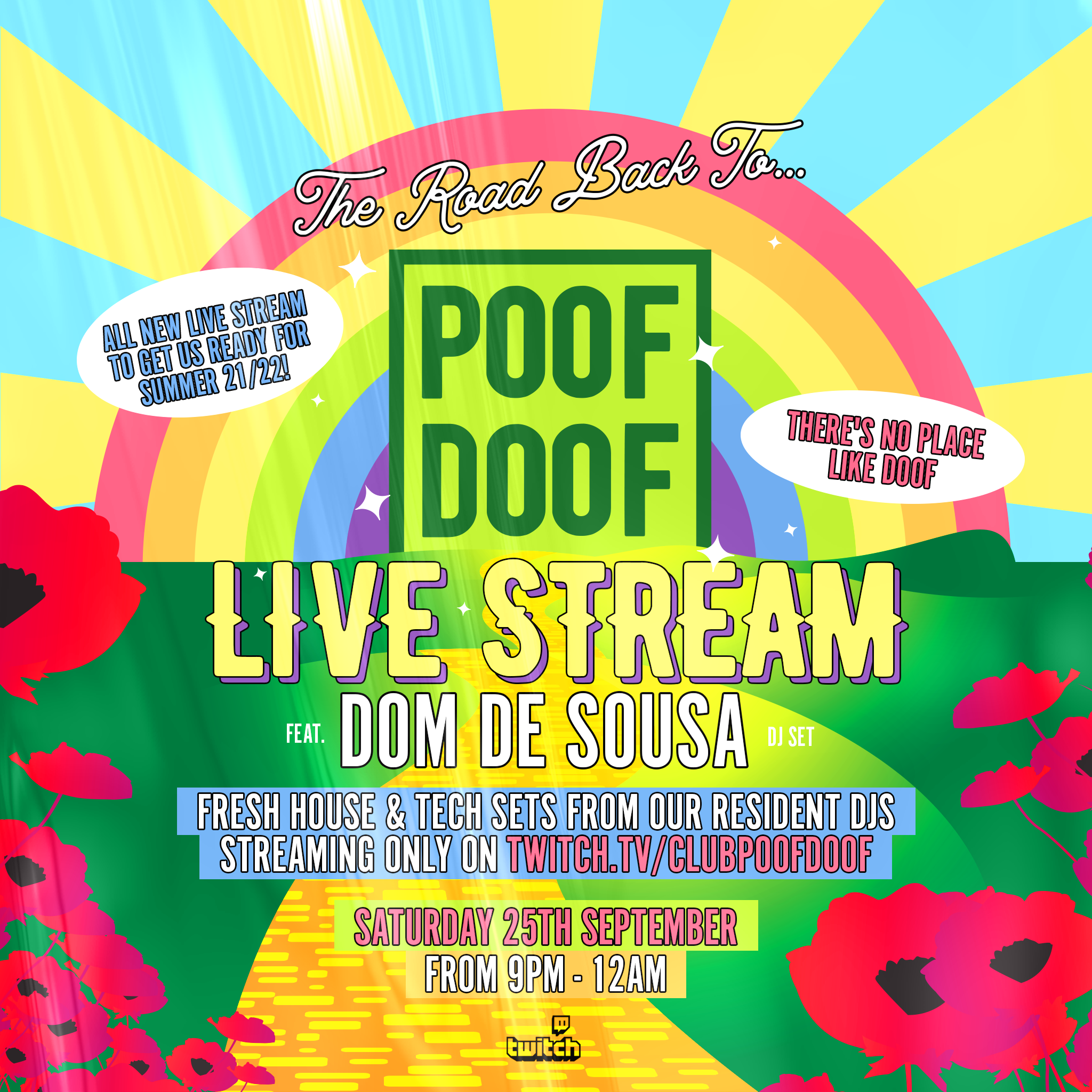 POOF DOOF: SATURDAY 25TH SEPTEMBER - Poof Doof 