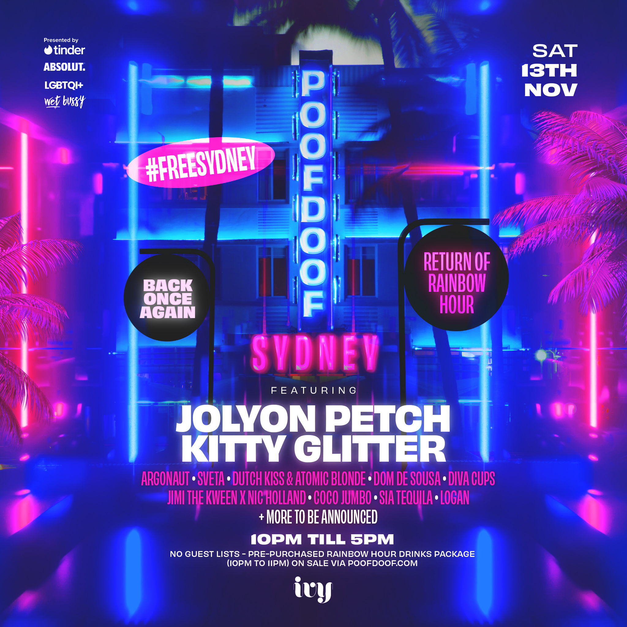 POOF DOOF SYDNEY RETURNS: SATURDAY 13TH NOVEMBER - Poof Doof sydney