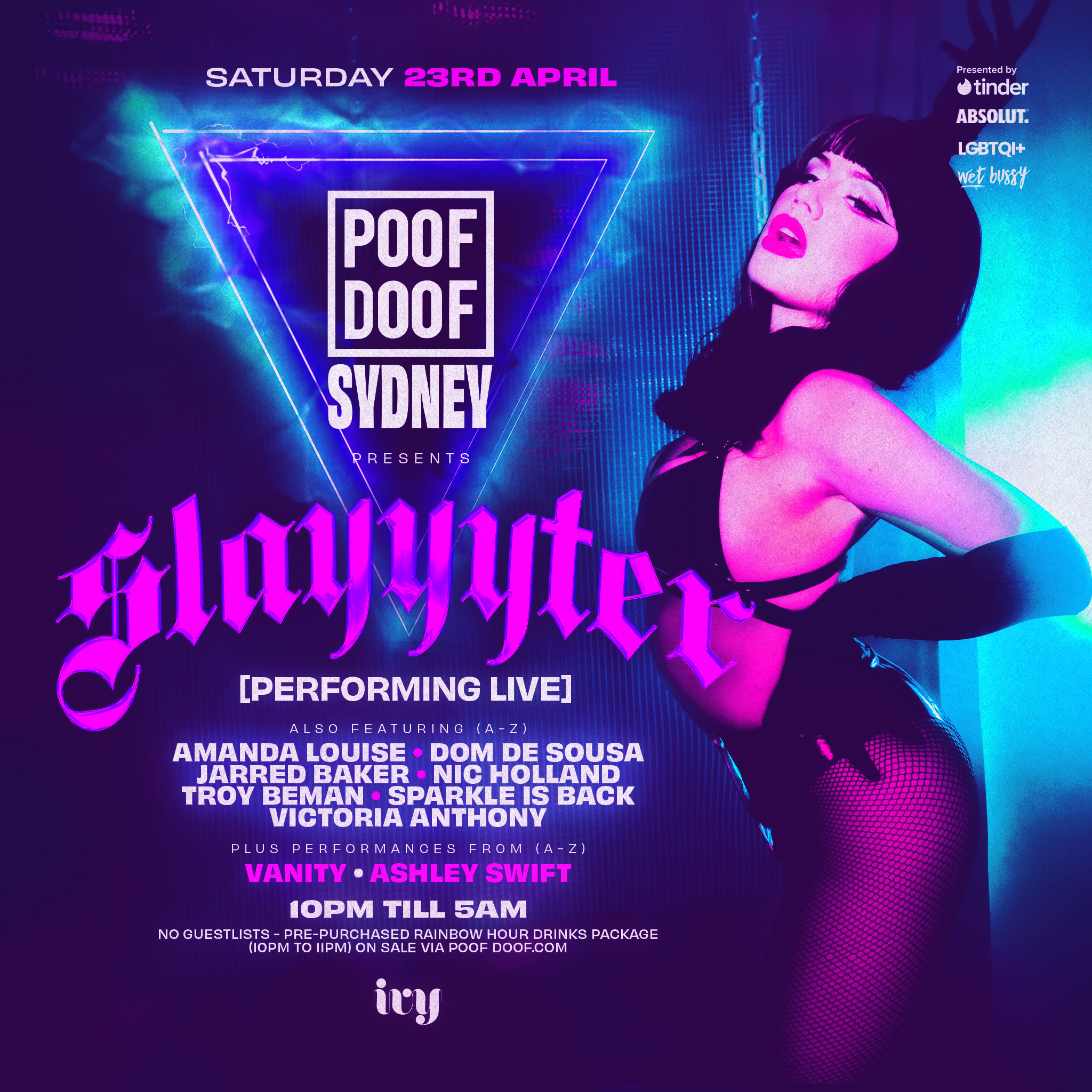 POOF DOOF SYDNEY – SATURDAY 23RD APRIL - Poof Doof sydney