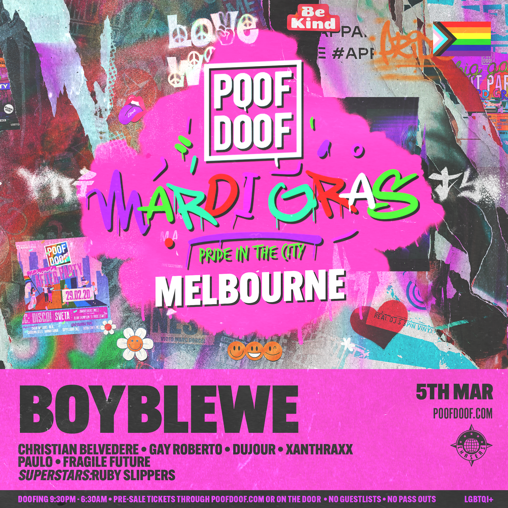 POOF DOOF MELBOURNE: SATURDAY 5TH MARCH - Poof Doof melbourne