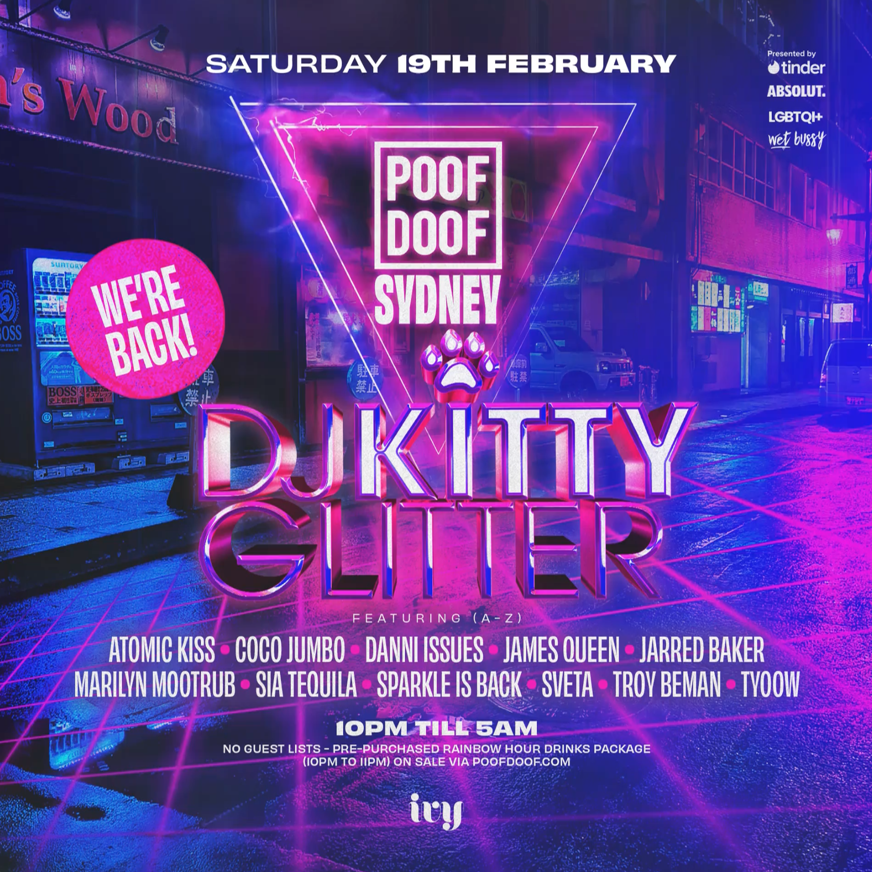 POOF DOOF SYDNEY – SATURDAY 19TH FEBRUARY 2022 - Poof Doof sydney