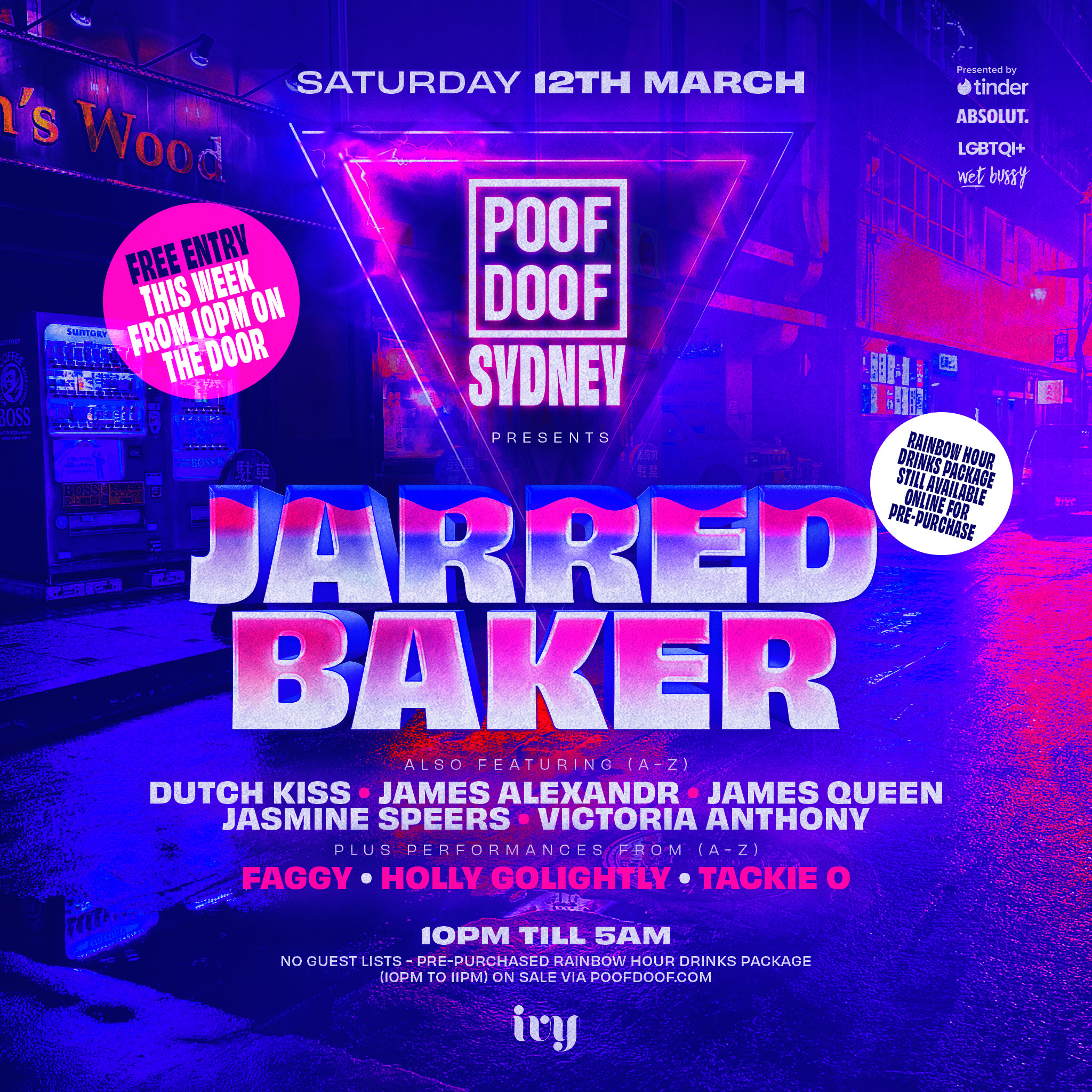 POOF DOOF SYDNEY: SATURDAY 12TH MARCH - Poof Doof sydney