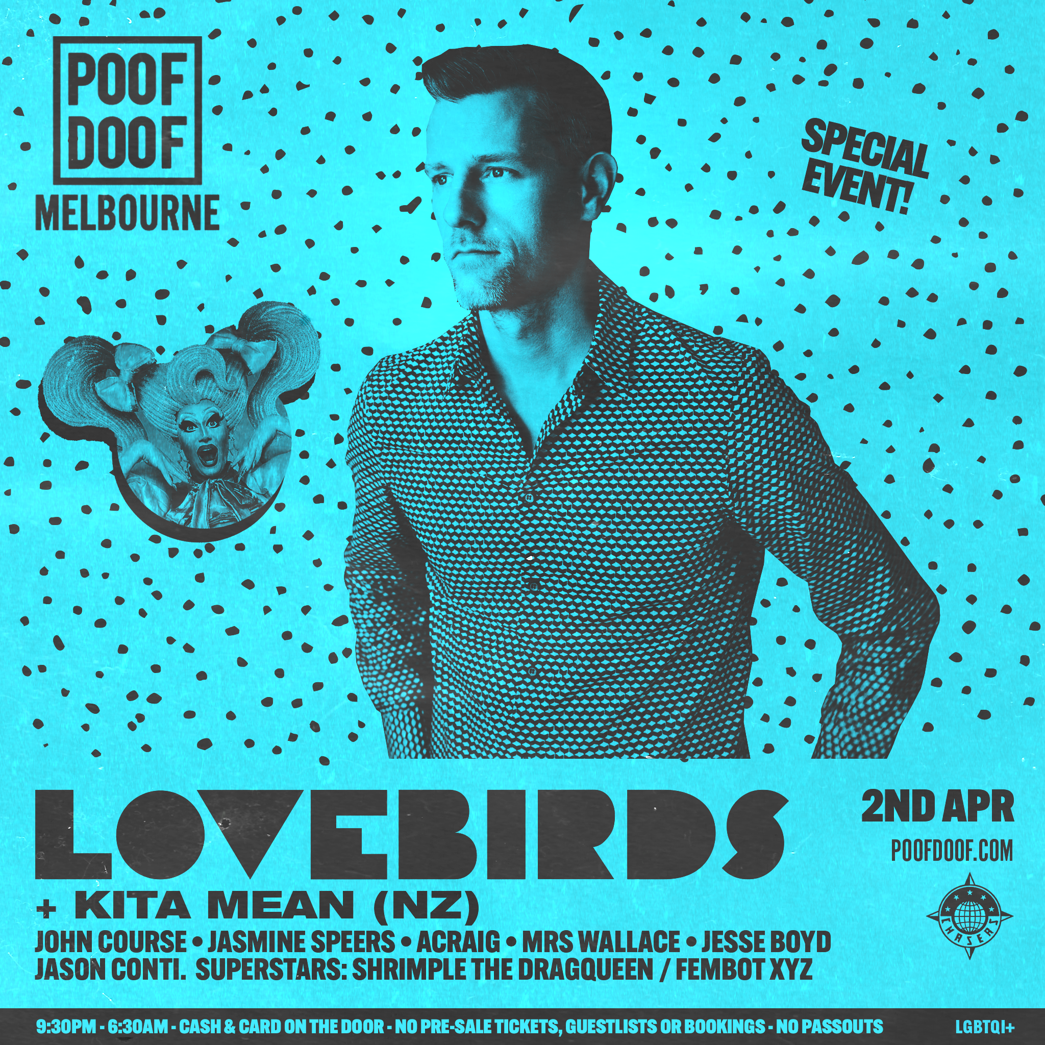 POOF DOOF MELBOURNE – SATURDAY 2ND APRIL - Poof Doof melbourne