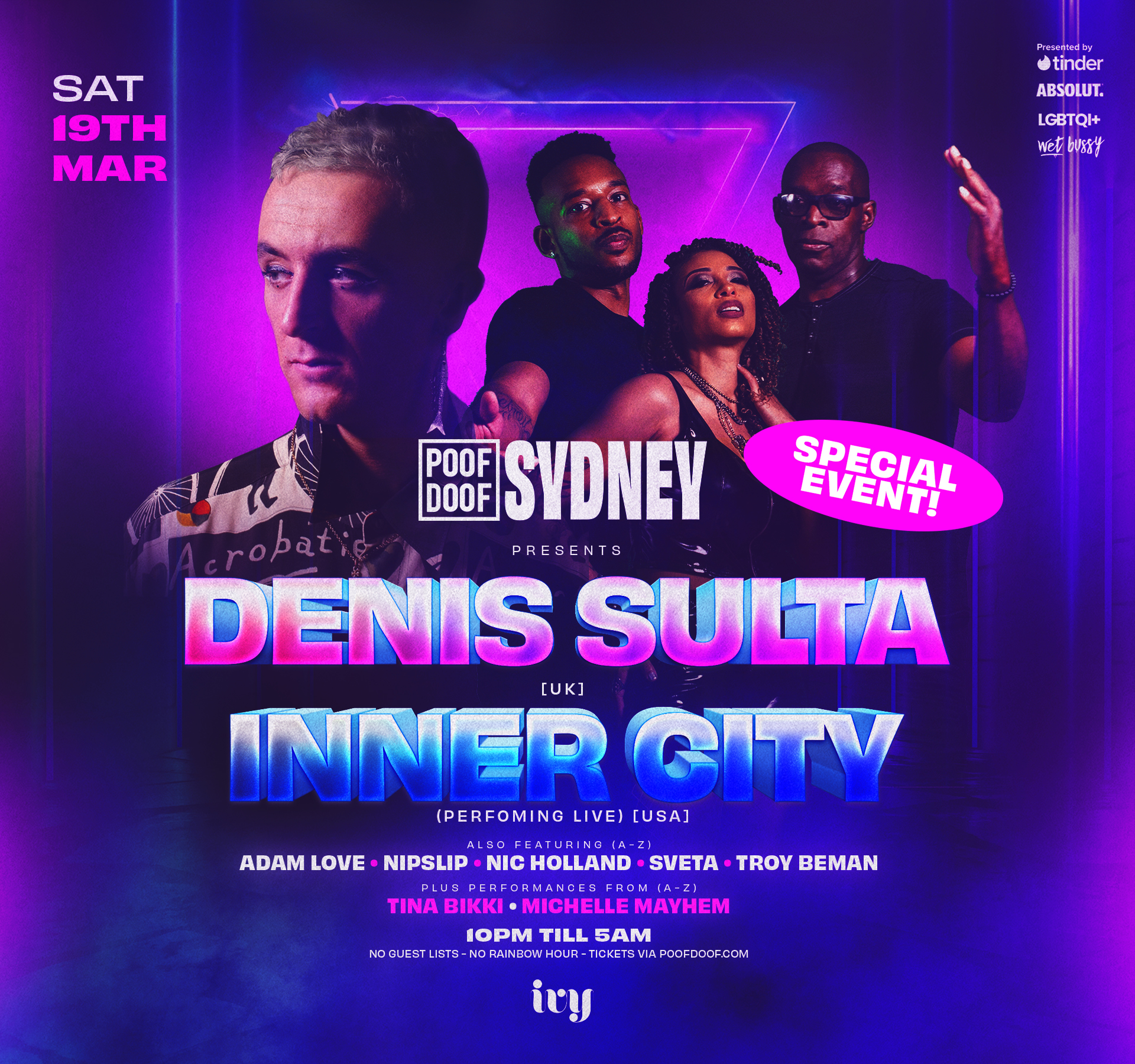 POOF DOOF SYDNEY – SATURDAY 19TH MARCH - Poof Doof sydney