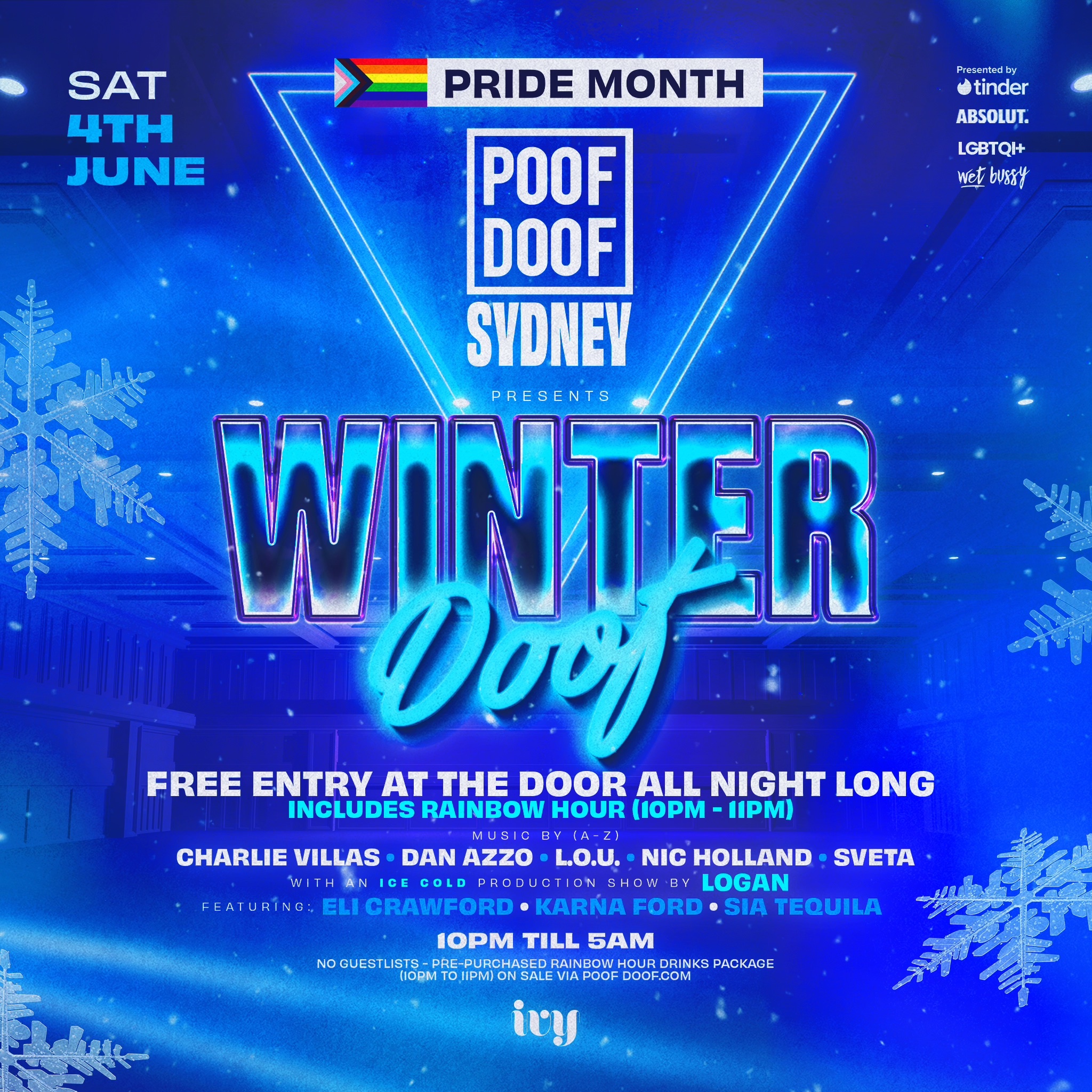 POOF DOOF SYDNEY – SATURDAY 4TH JUNE - Poof Doof sydney