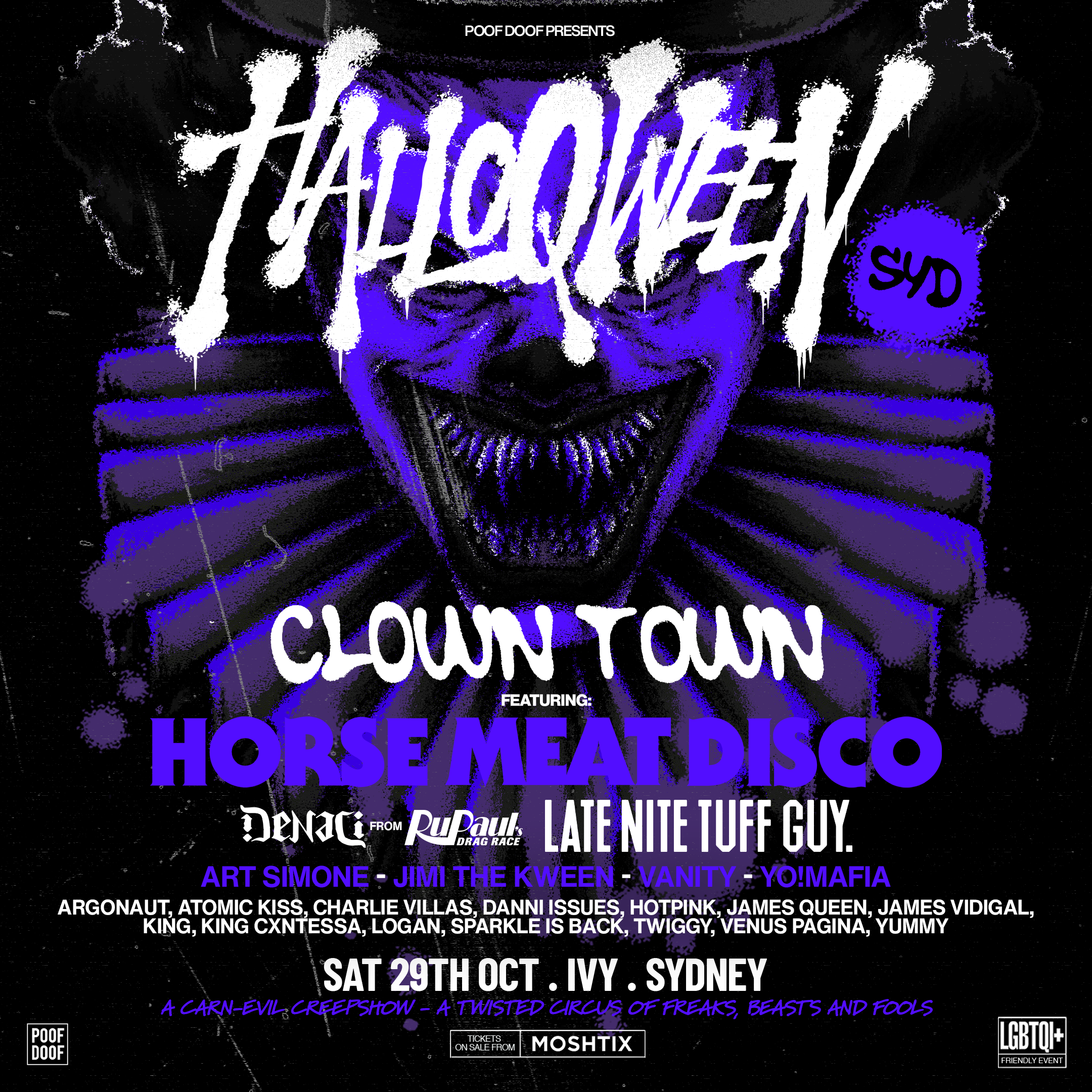 POOF DOOF SYDNEY – HALLOQWEEN – SATURDAY 29TH OCTOBER - Poof Doof sydney