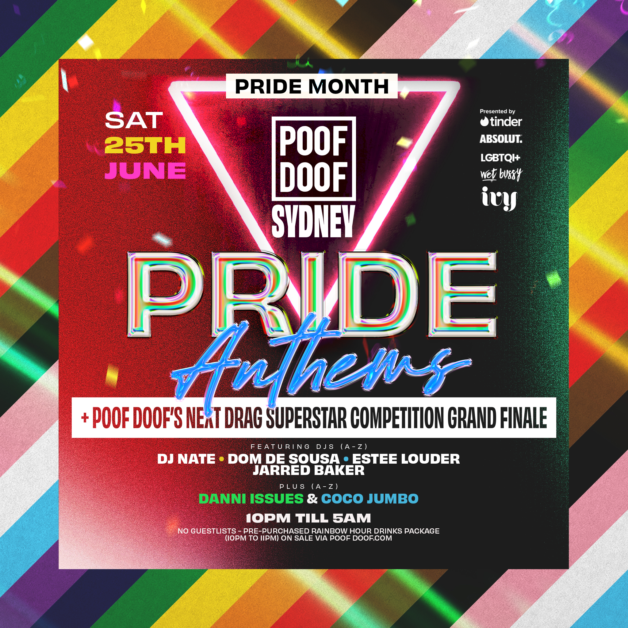 POOF DOOF SYDNEY – SATURDAY 25TH JUNE - Poof Doof sydney