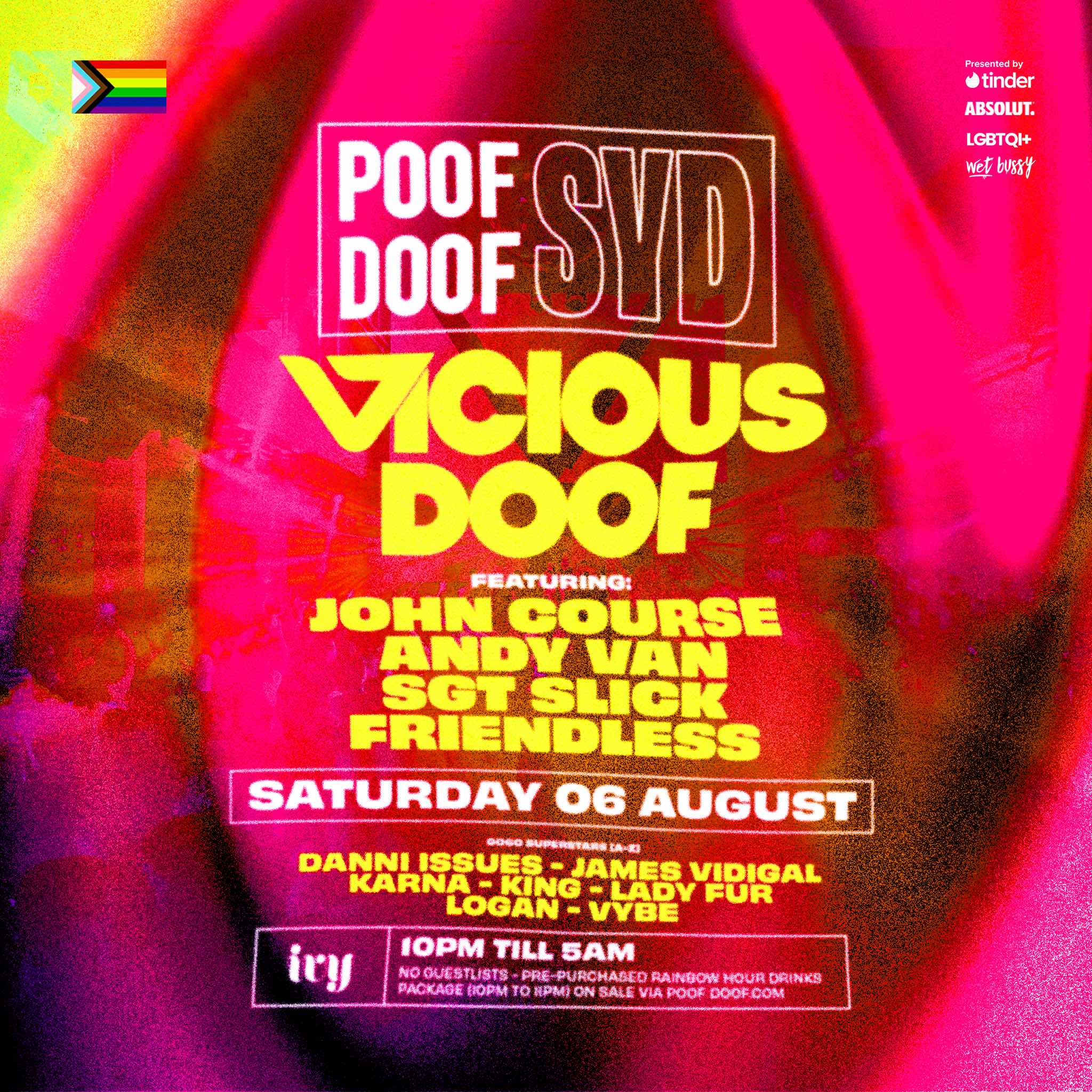 POOF DOOF SYDNEY – SATURDAY 6TH AUGUST - Poof Doof sydney