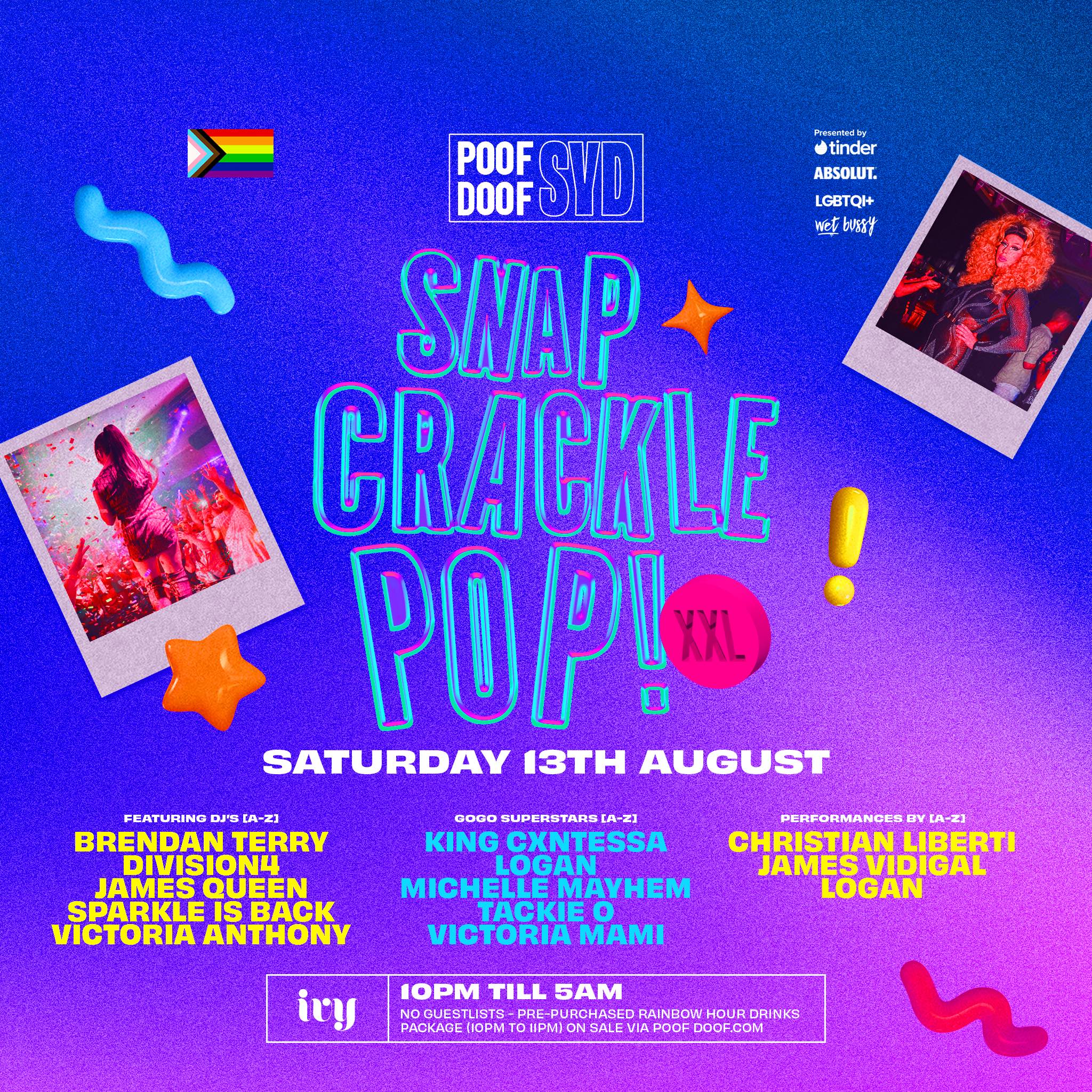 POOF DOOF SYDNEY – SATURDAY 13TH AUGUST - Poof Doof sydney