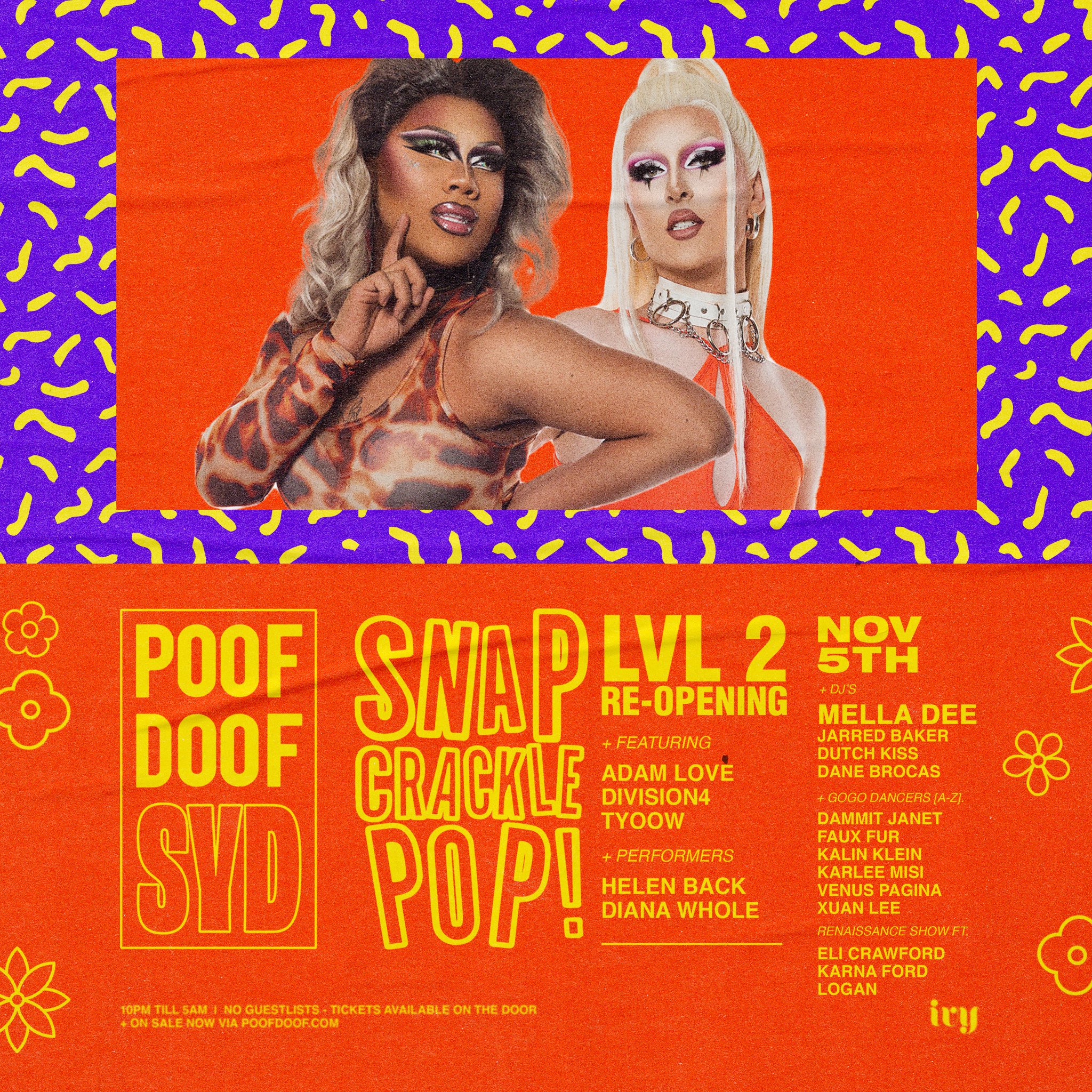 POOF DOOF SYDNEY – SATURDAY 5TH NOVEMBER - Poof Doof sydney