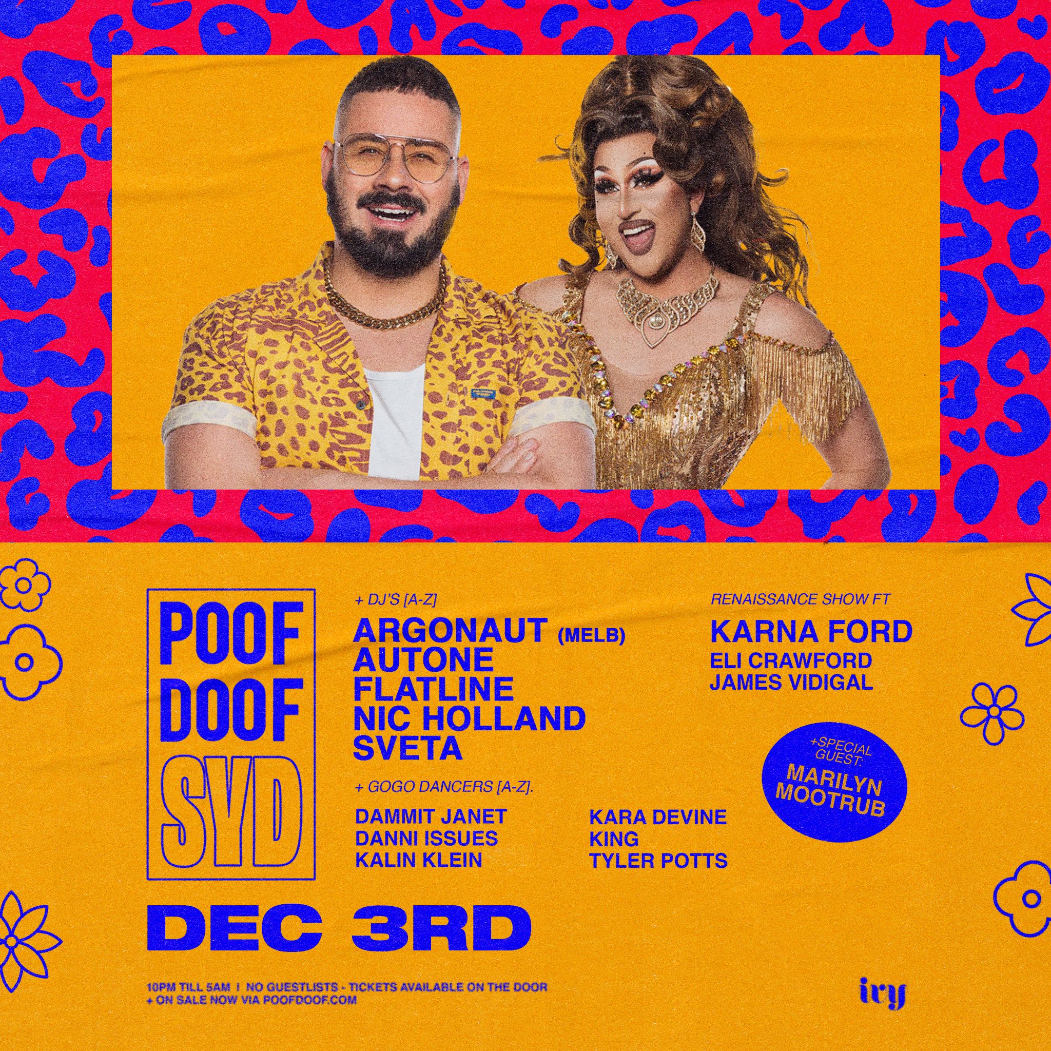 POOF DOOF SYDNEY – SATURDAY 3RD DECEMBER - Poof Doof sydney