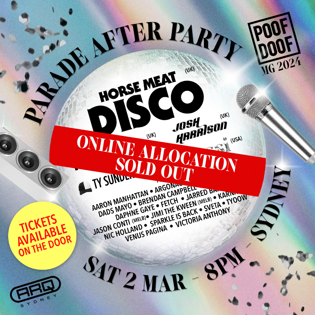 POOF DOOF SYD X MARDI GRAS 2024: PARADE AFTER PARTY – SATURDAY 2ND MARCH 2024 - Poof Doof sydney