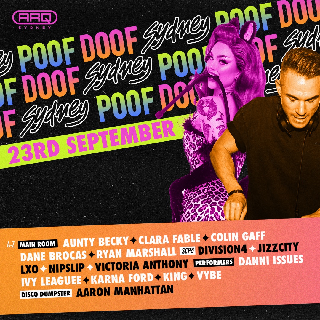 POOF DOOF SYDNEY – SATURDAY 23RD SEPTEMBER 2023 - Poof Doof sydney