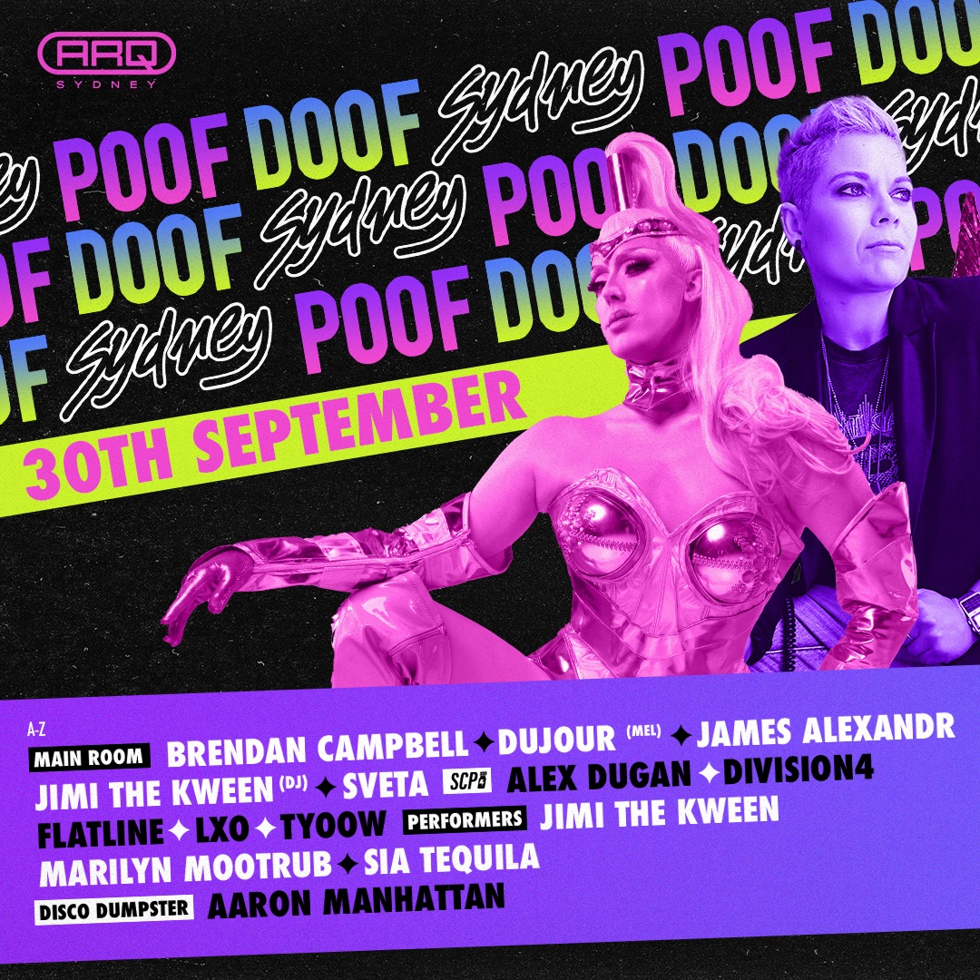 POOF DOOF SYDNEY – SATURDAY 30TH SEPTEMBER 2023 - Poof Doof sydney