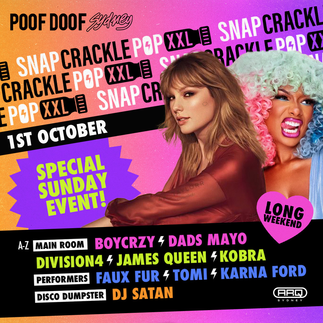 POOF DOOF SYDNEY - SUNDAY 1ST OCTOBER 2023 - POOF DOOF