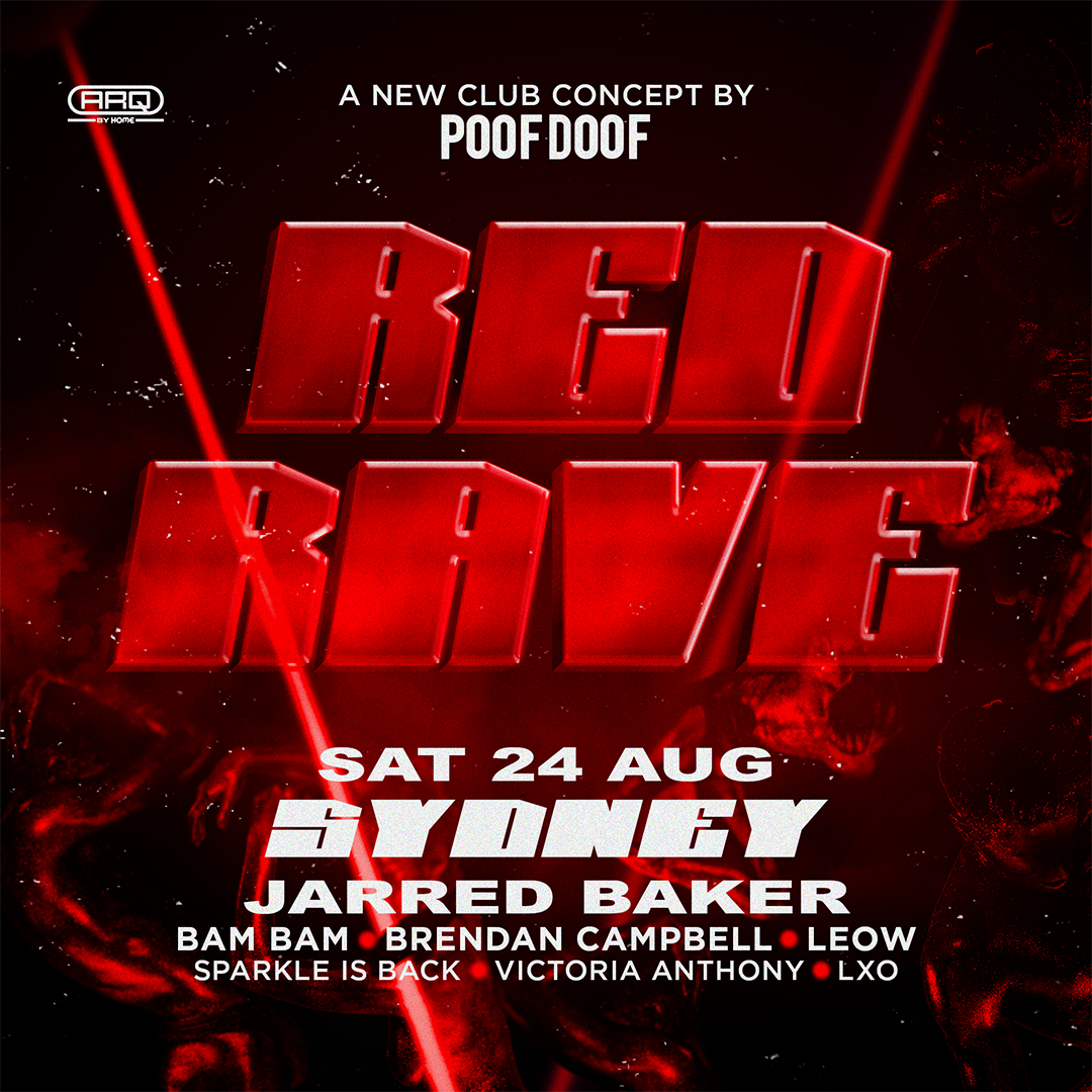 POOF DOOF SYDNEY: RED RAVE – SATURDAY 24TH AUGUST 2024 - Poof Doof sydney