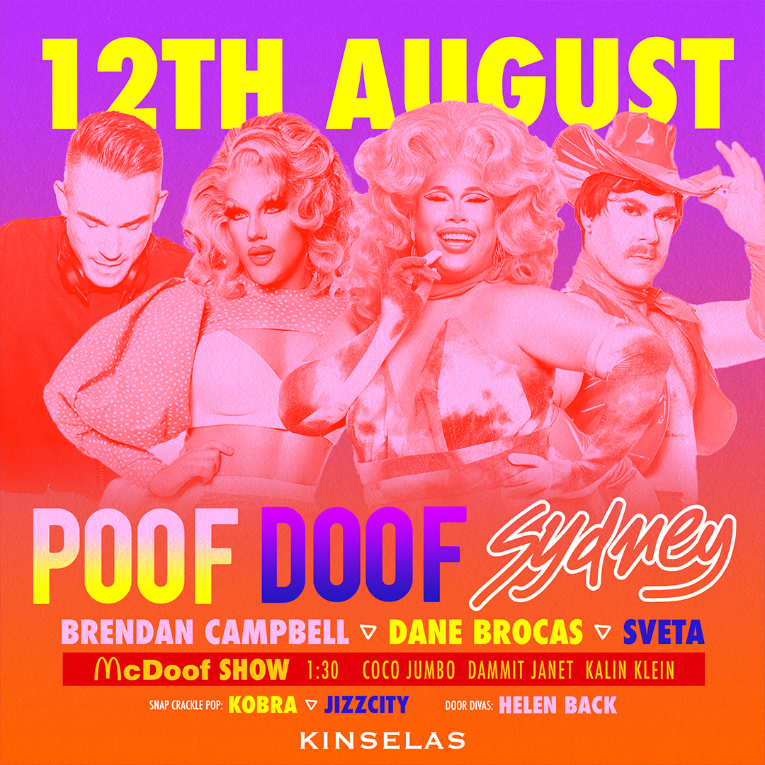 POOF DOOF SYDNEY – SATURDAY 12TH AUGUST 2023 - Poof Doof sydney