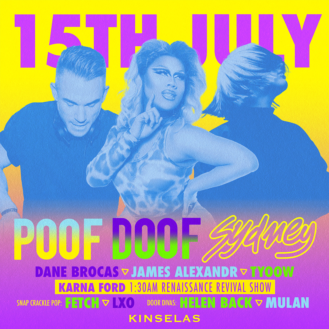 POOF DOOF SYDNEY – SATURDAY 15TH JULY 2023 - Poof Doof sydney