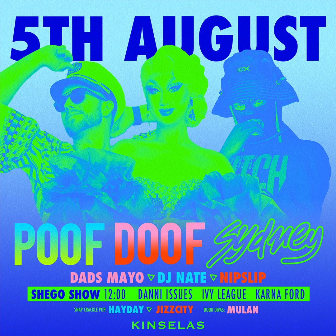 POOF DOOF SYDNEY – SATURDAY 5TH AUGUST - Poof Doof sydney