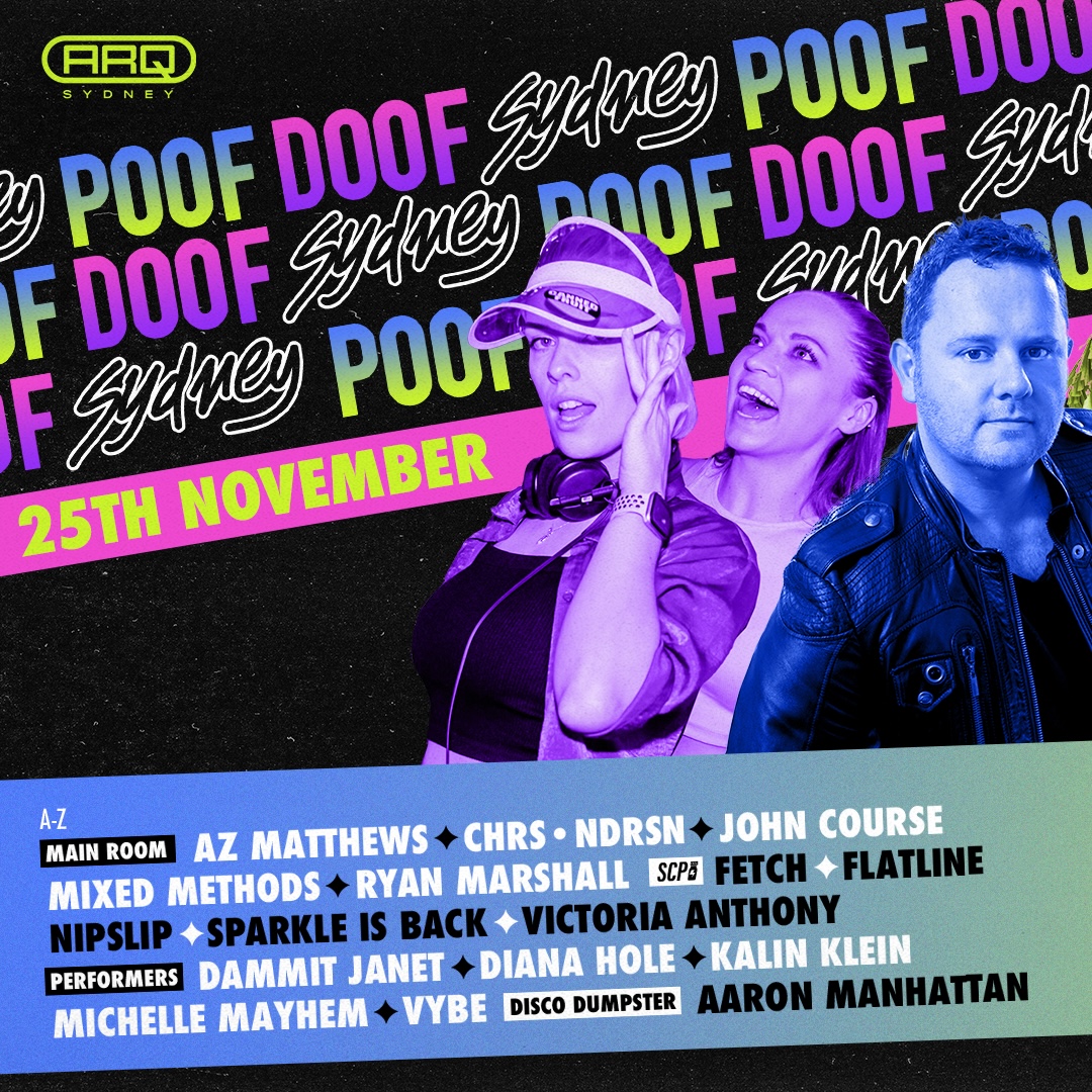 POOF DOOF SYDNEY – SATURDAY 25TH NOVEMBER 2023 - Poof Doof sydney