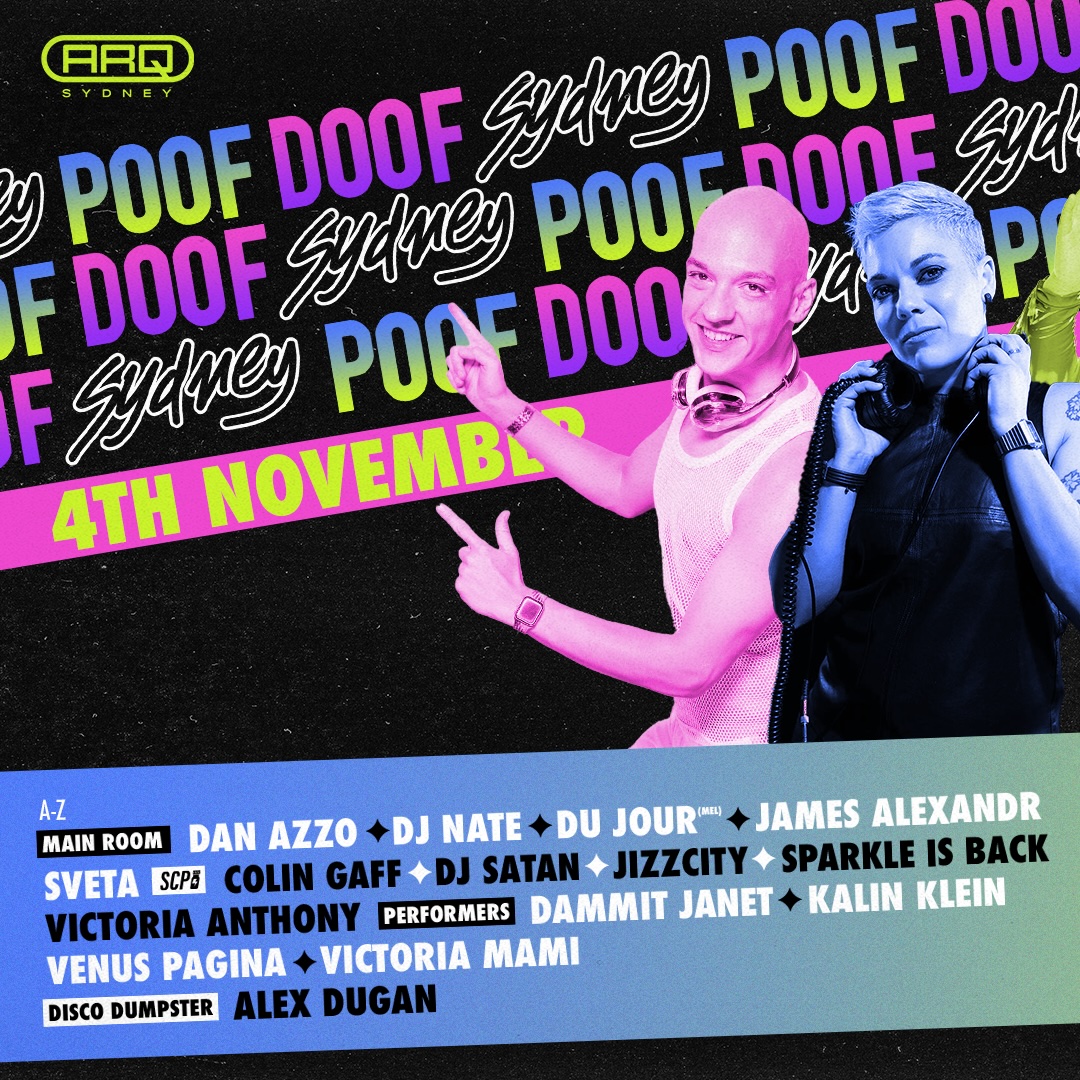 POOF DOOF SYDNEY – SATURDAY 4TH NOVEMBER 2023 - Poof Doof sydney