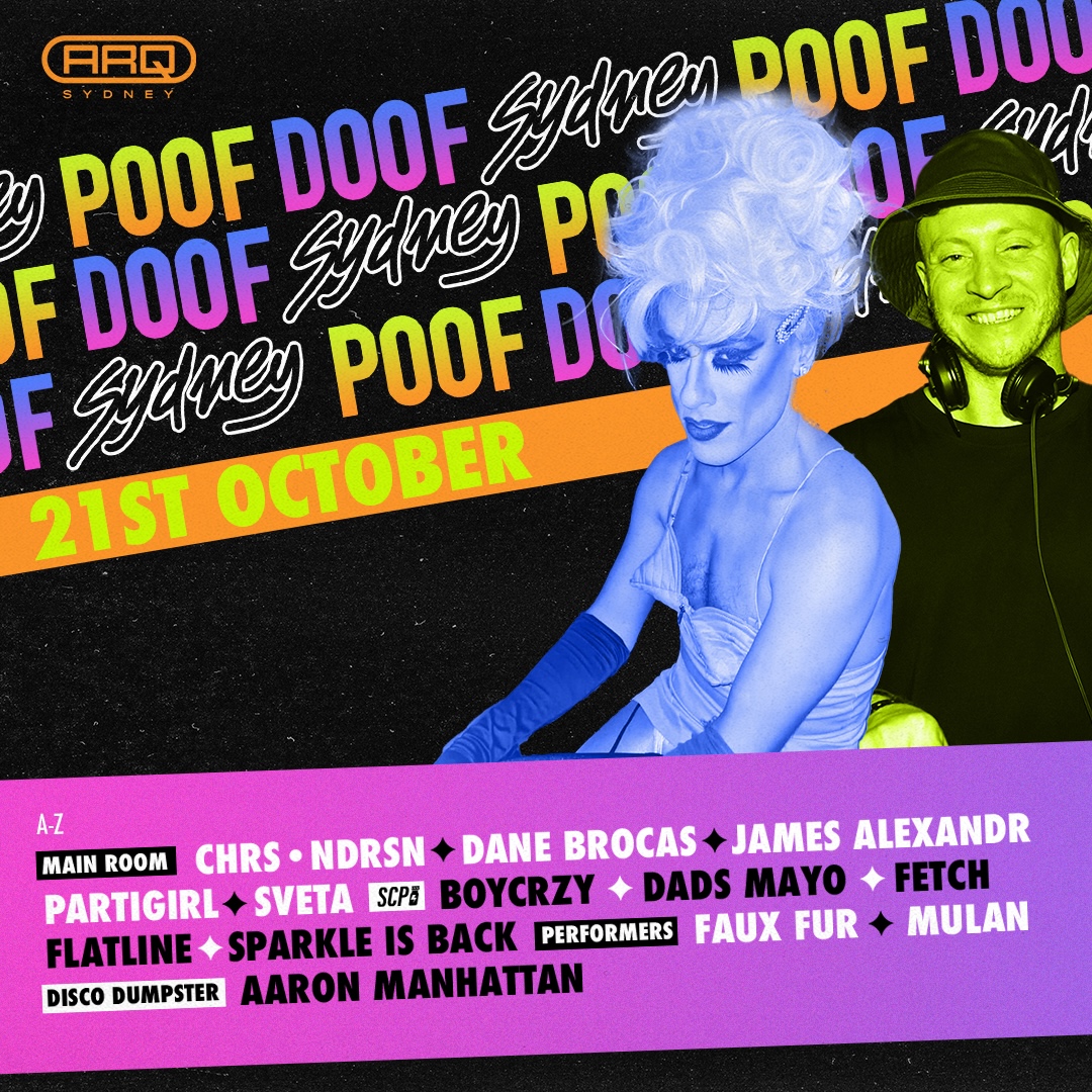 POOF DOOF SYDNEY – SATURDAY 21ST OCTOBER 2023 - Poof Doof sydney