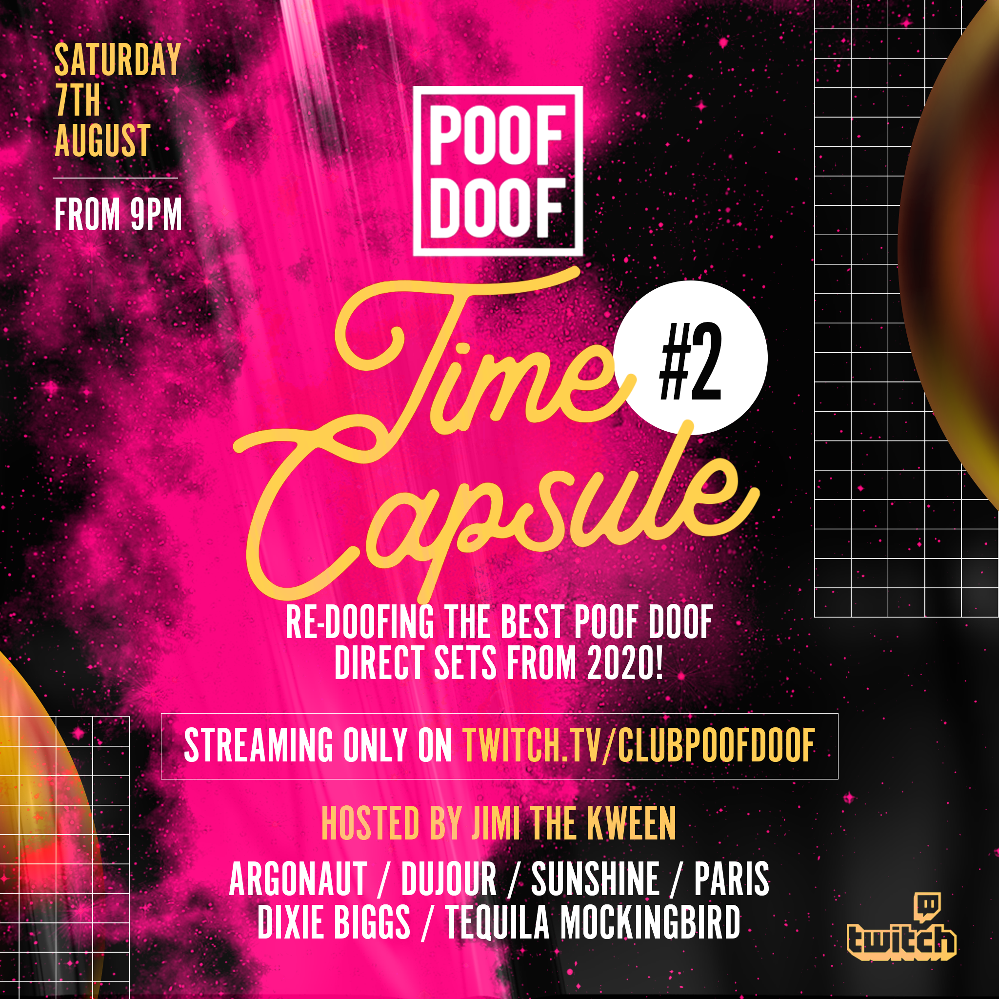 POOF DOOF: SATURDAY 7TH AUGUST - Poof Doof 