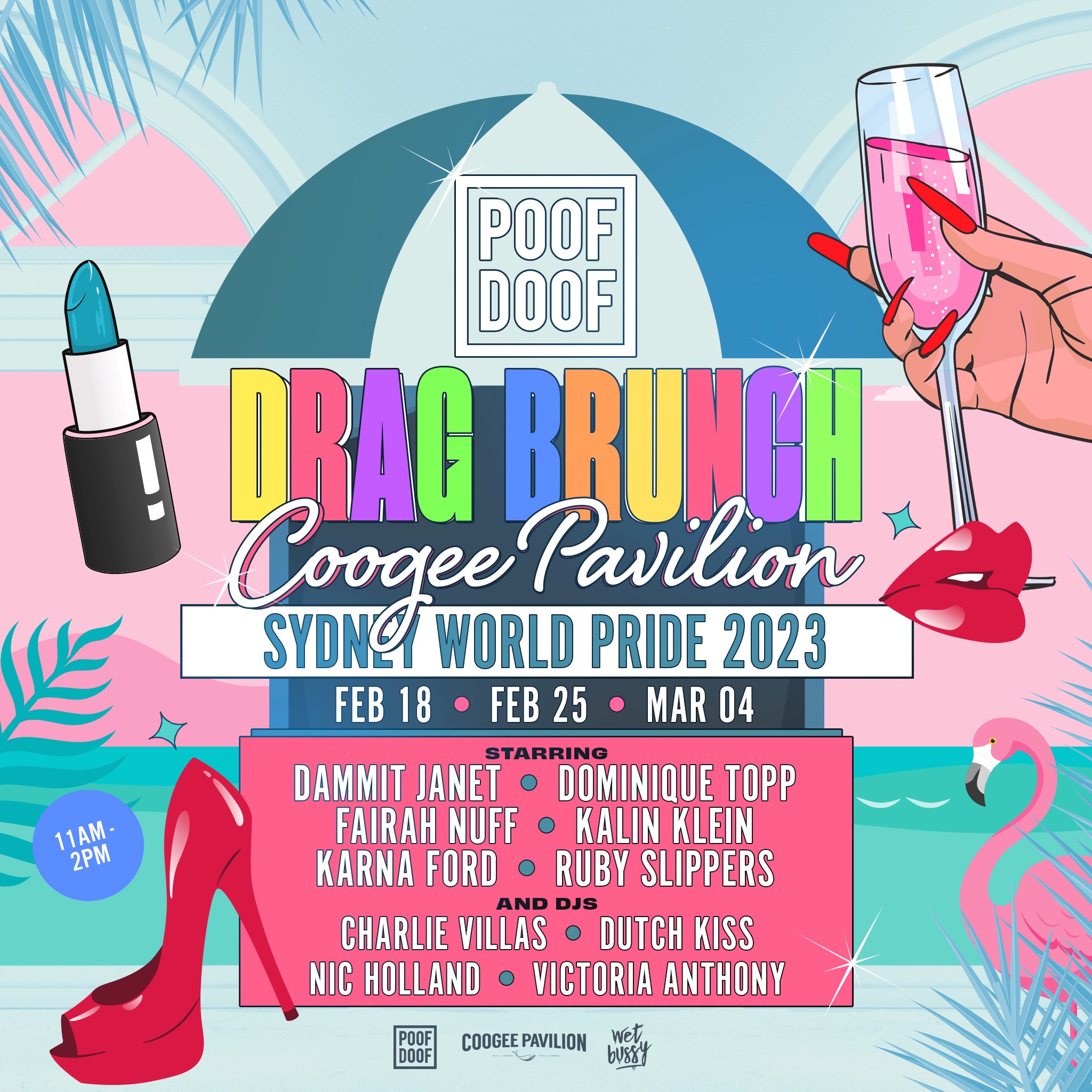 DRAG BRUNCH AT COOGEE PAVILION - Poof Doof sydney