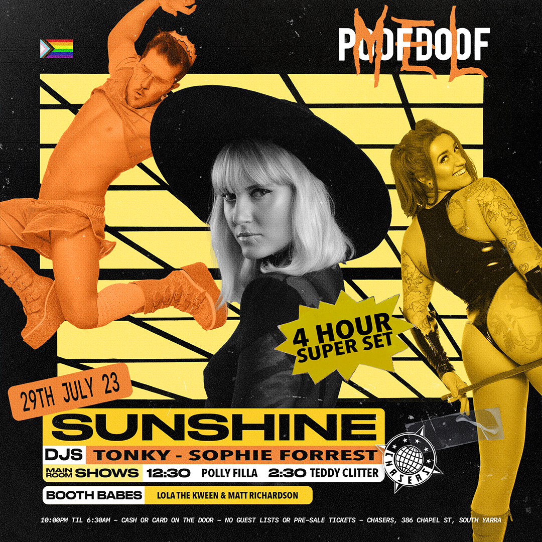 POOF DOOF MELBOURNE – SATURDAY 29TH JULY 2023 - Poof Doof melbourne