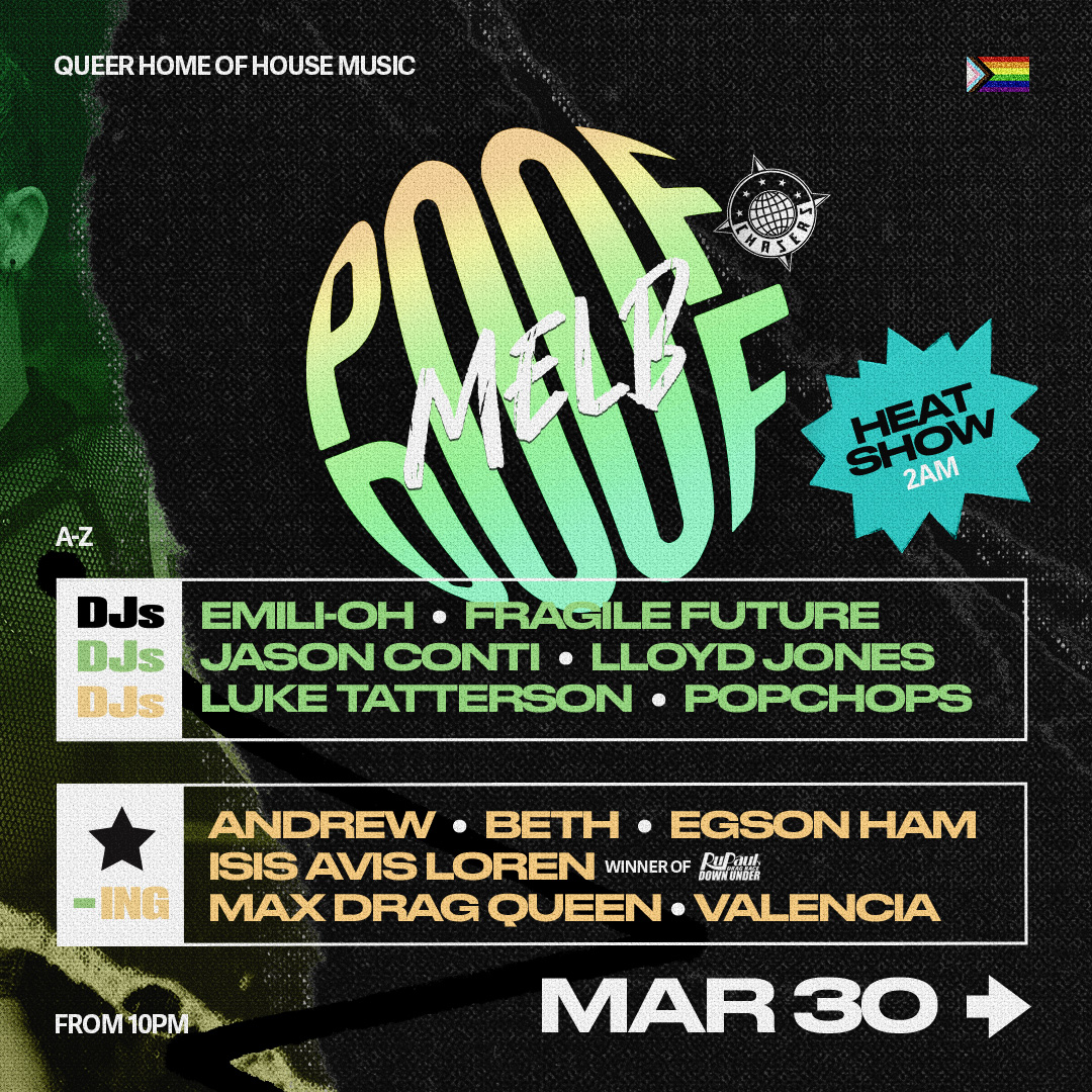 POOF DOOF MELBOURNE – SATURDAY 30TH MARCH 2024 - Poof Doof melbourne